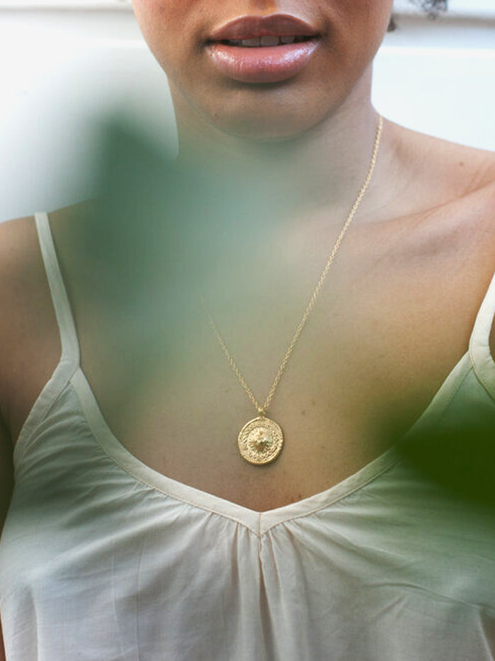 Sun God Pendant Necklace - Gold Goddess Charms Jewelry for Women - Perfect for Spiritual Healing, Yoga Meditation & Boho Fashion Accessories