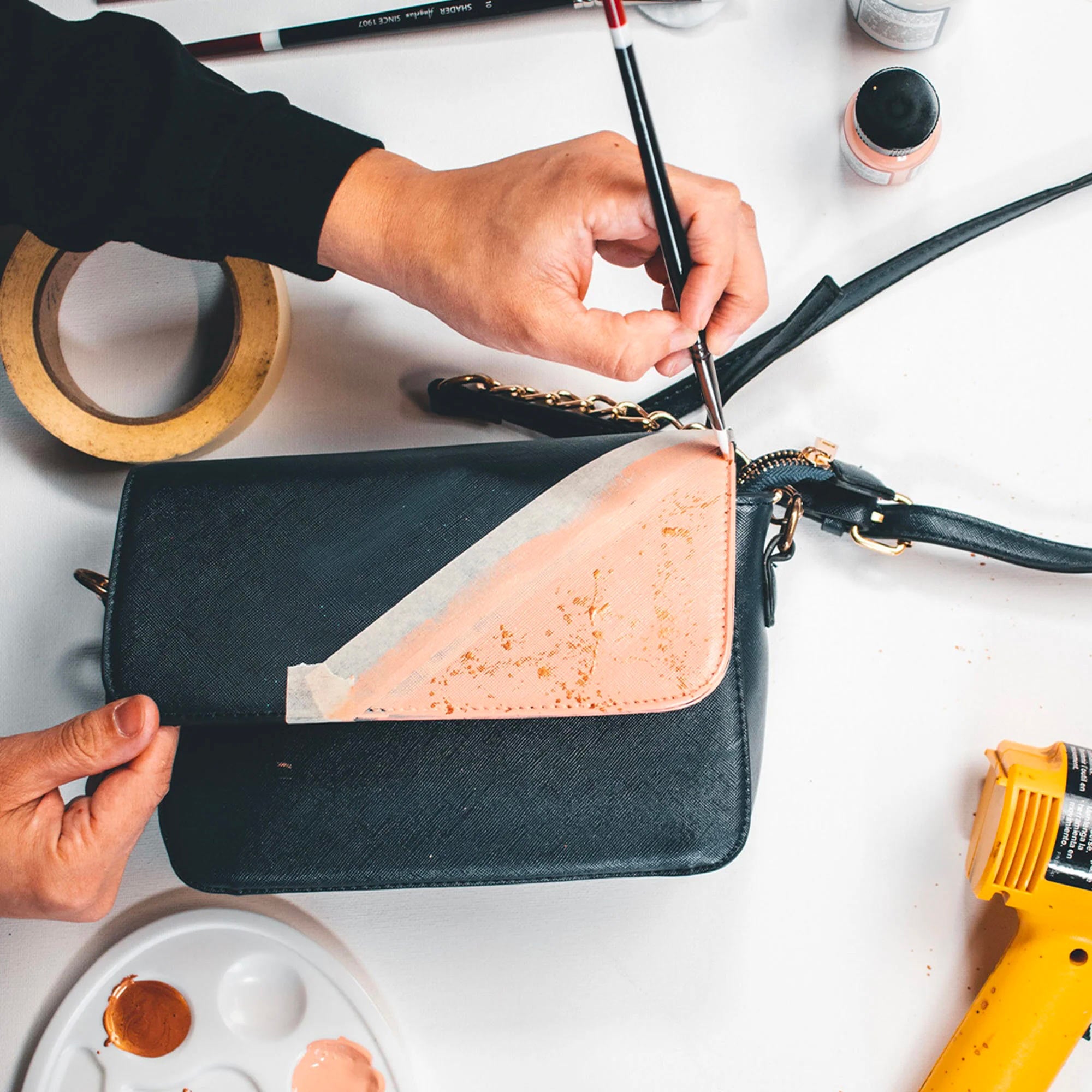 Acrylic Leather Paint - Flat Black | Premium Leather Repair & Customization Paint for Shoes, Bags, Jackets | DIY Leather Craft & Restoration