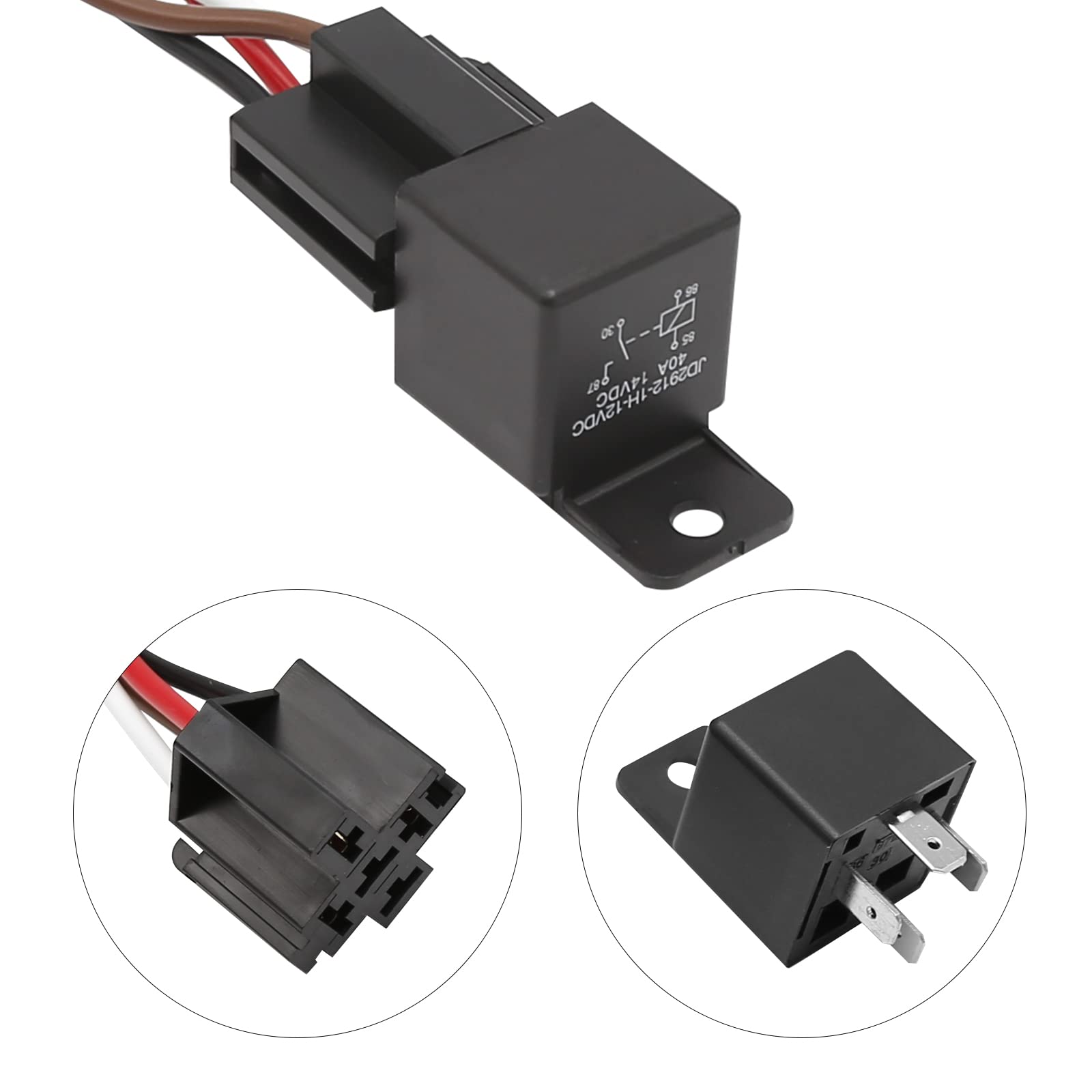 Dual Electric Cooling Fan Wire Harness Kit with 50 AMP Relay - 185°F On/165°F Off Thermostat - Universal Radiator Fan Relay Kit for Car & Truck Cooling Systems - Perfect for Engine Overheating Protection & Performance Upgrades
