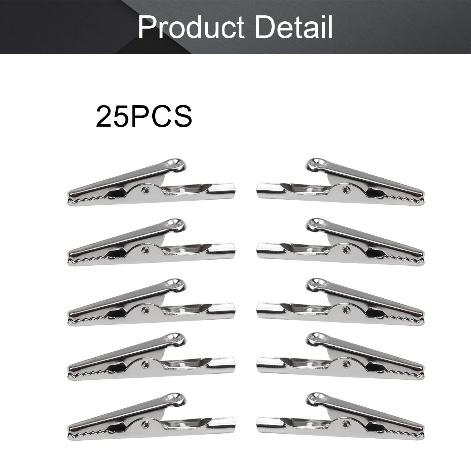 25Pcs Heavy-Duty Insulated Alligator Clips for Car Battery Charging - Electrical Test Clamps with Crocodile Jaws for Auto, Vehicle & Boat - Perfect for Jump Starting, Circuit Testing & DIY Electrical Projects
