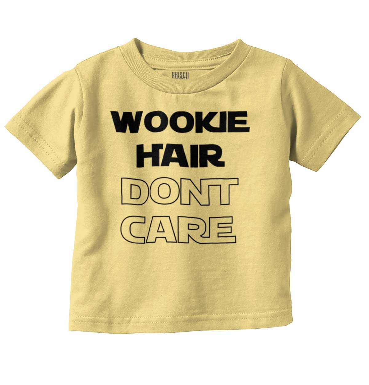 Brisco Brands Wookie Hair Don't Care Dark Galaxy Graphic T-Shirt for Toddler Boys & Girls - Cute Space Themed Tee for Playdates, Birthday Parties & Everyday Wear