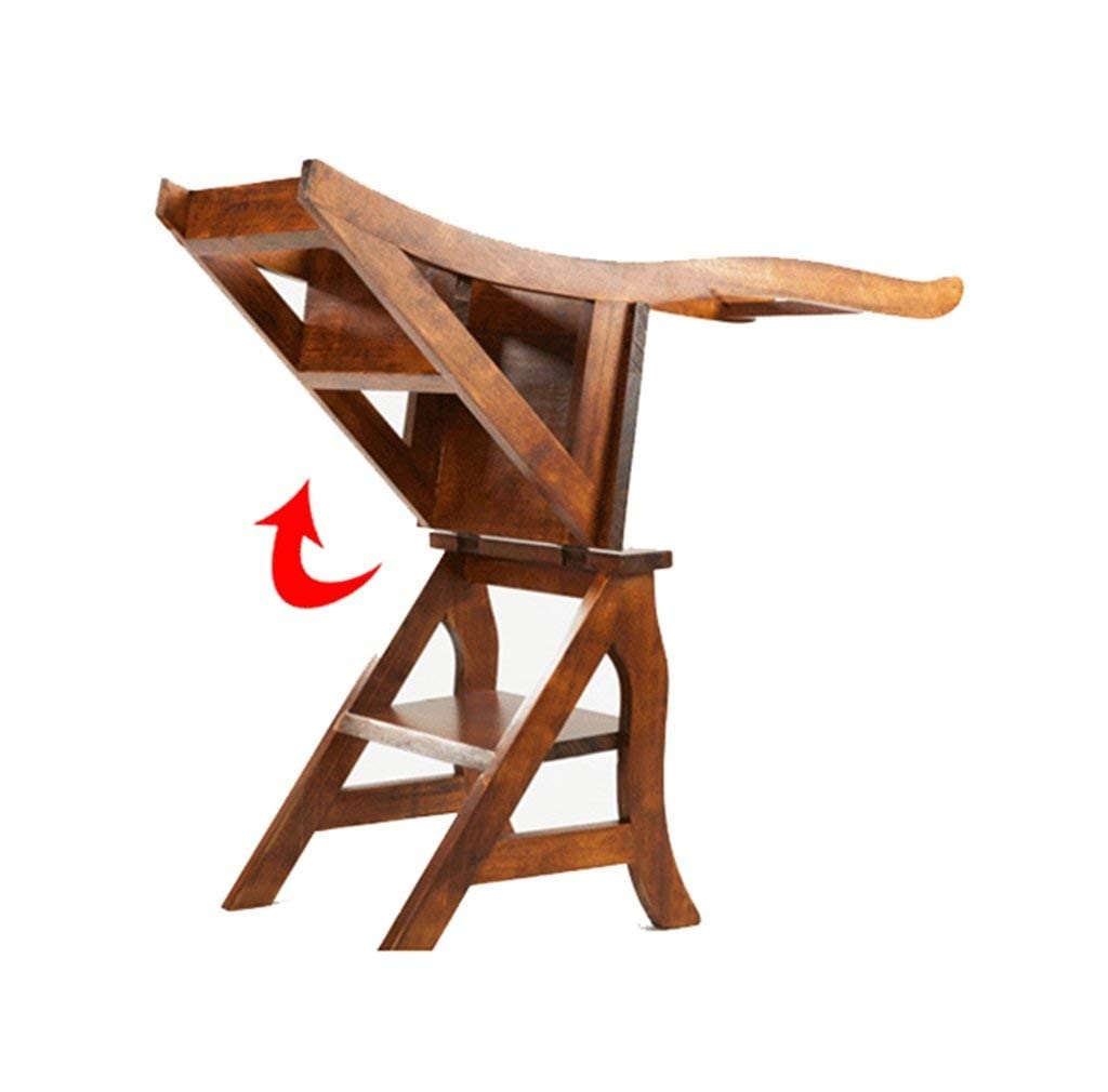 NEVKA Wooden Step Stool for Adults - Solid Wood Multifunctional Folding Stool, Creative Nordic Style Dual-Use Step Ladder for Living Room, Kitchen & Bedroom - Perfect for Reaching High Shelves & Home Decor