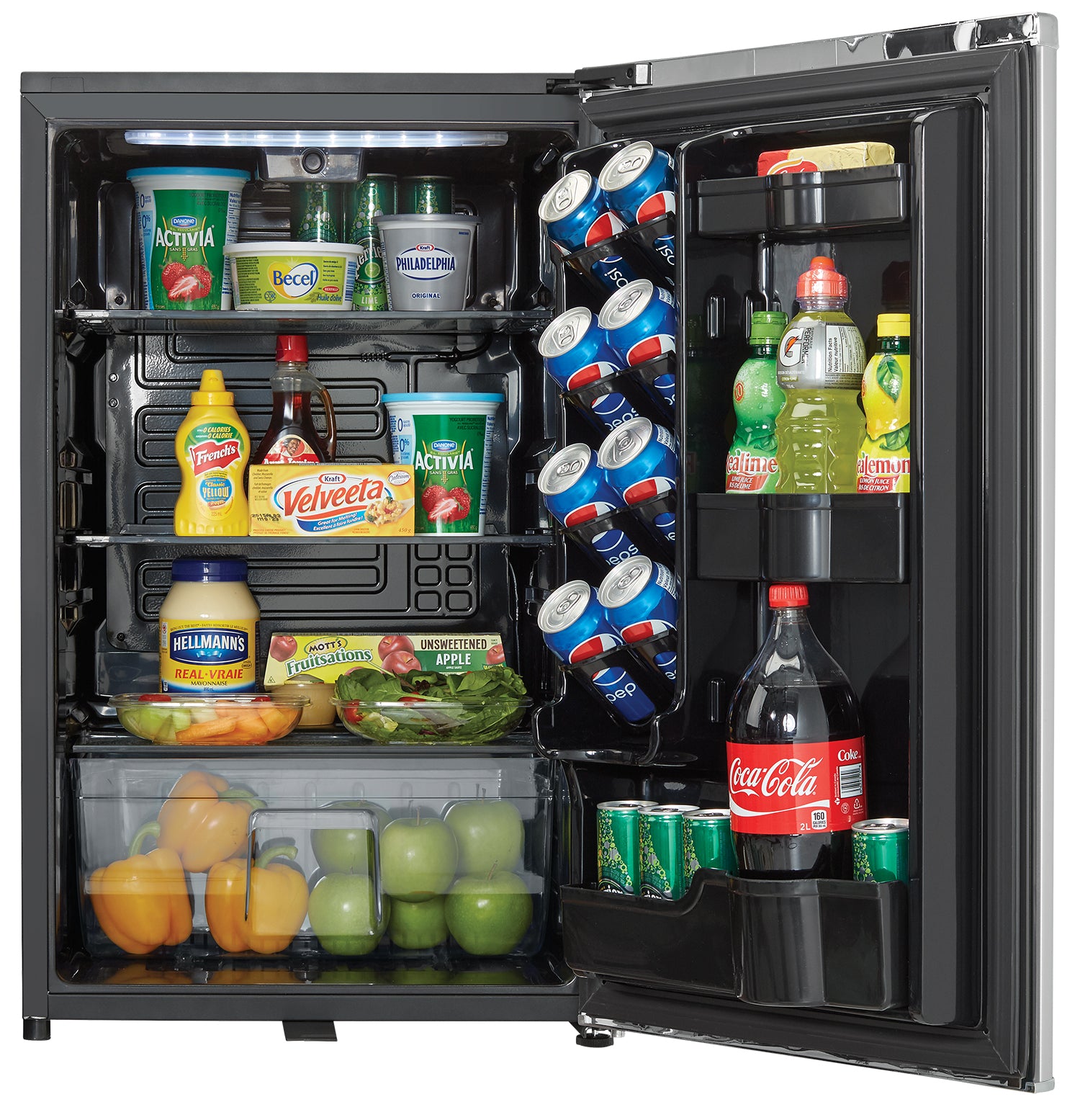Danby DAR044A6DDB 4.4 cu. ft. Compact Refrigerator - Energy Efficient Mini Fridge for Dorm, Office, Bedroom & Kitchen - Stainless Steel Finish, Space Saving Design - Perfect for Small Spaces & Home Use