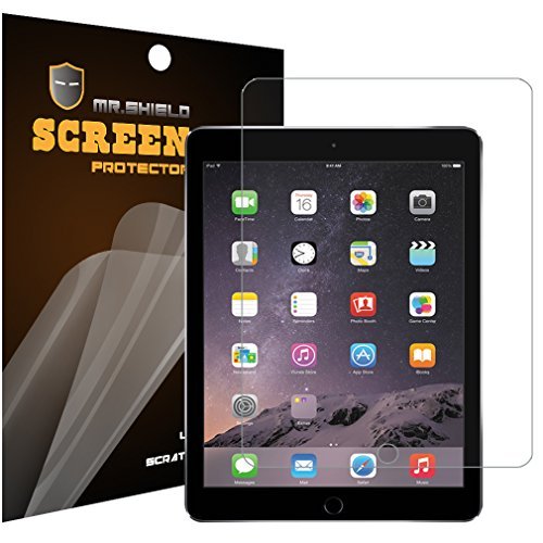 Mr. Shield HD Anti-Glare Screen Protector for Apple iPad Air & Air 2 (5-Pack) - Lifetime Warranty - Perfect for Office, School & Travel Protection