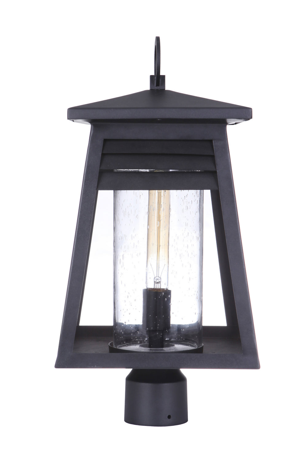 Becca One Light Outdoor Post Mount - Textured Black Finish - Durable & Weatherproof for Patio, Garden, and Driveway Lighting