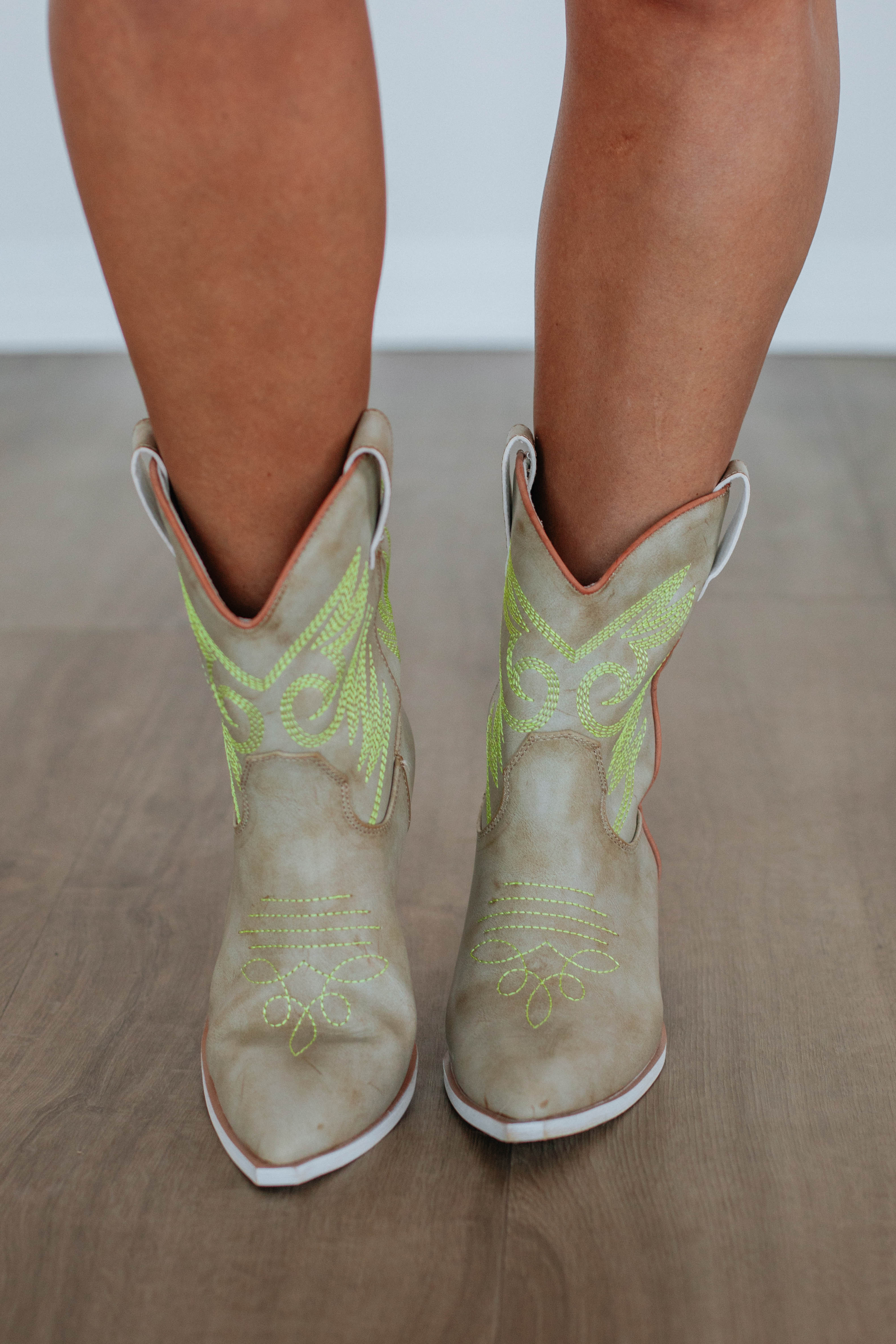 Stay Wild Cowgirl Boots Sand - Western Ankle Boots for Women | Perfect for Country Music Festivals & Rodeo Events