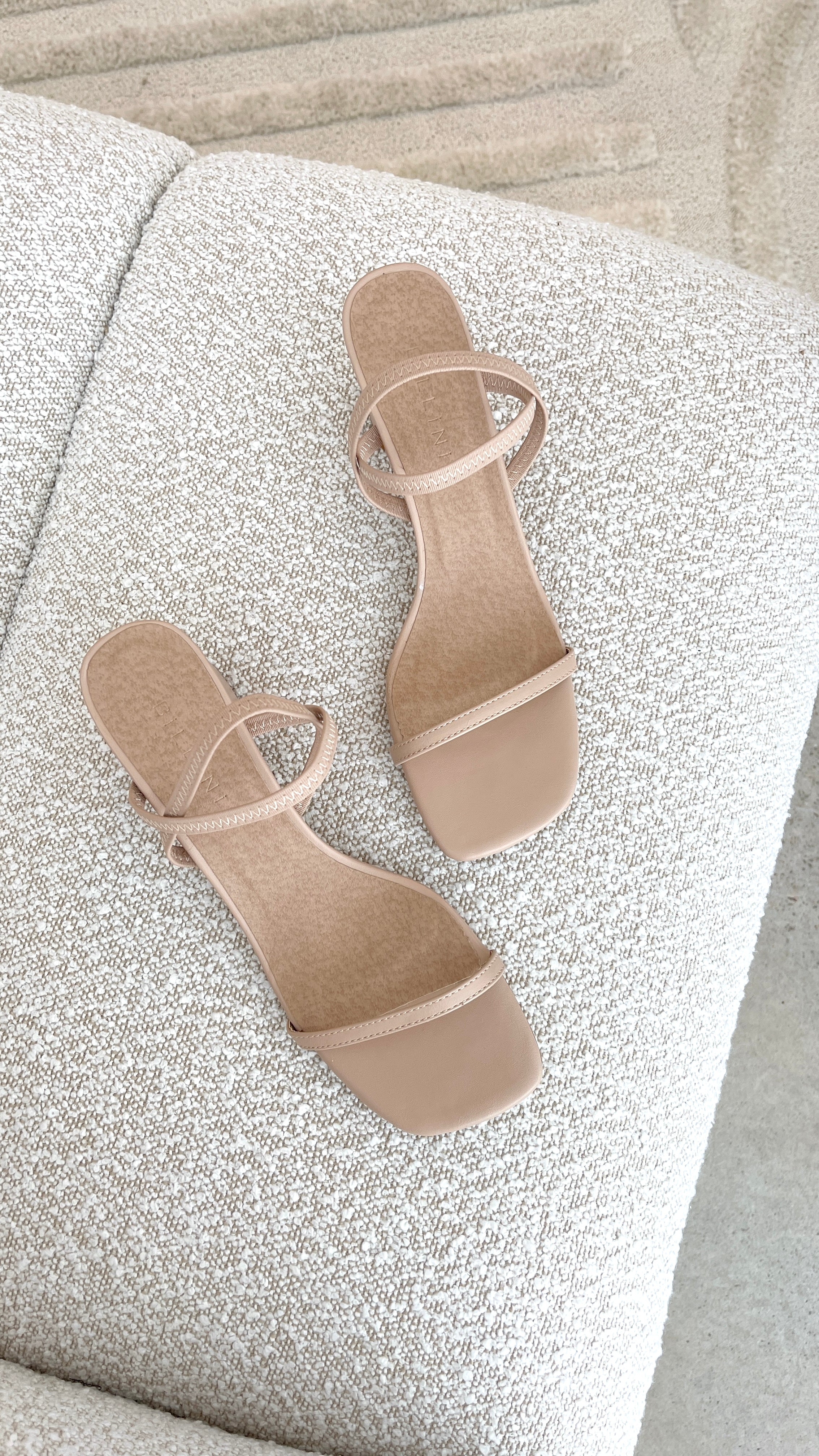 Balton Women's Mule Heels - Comfortable Block Heel Sandals in Nude | Perfect for Office, Party & Summer Outfits