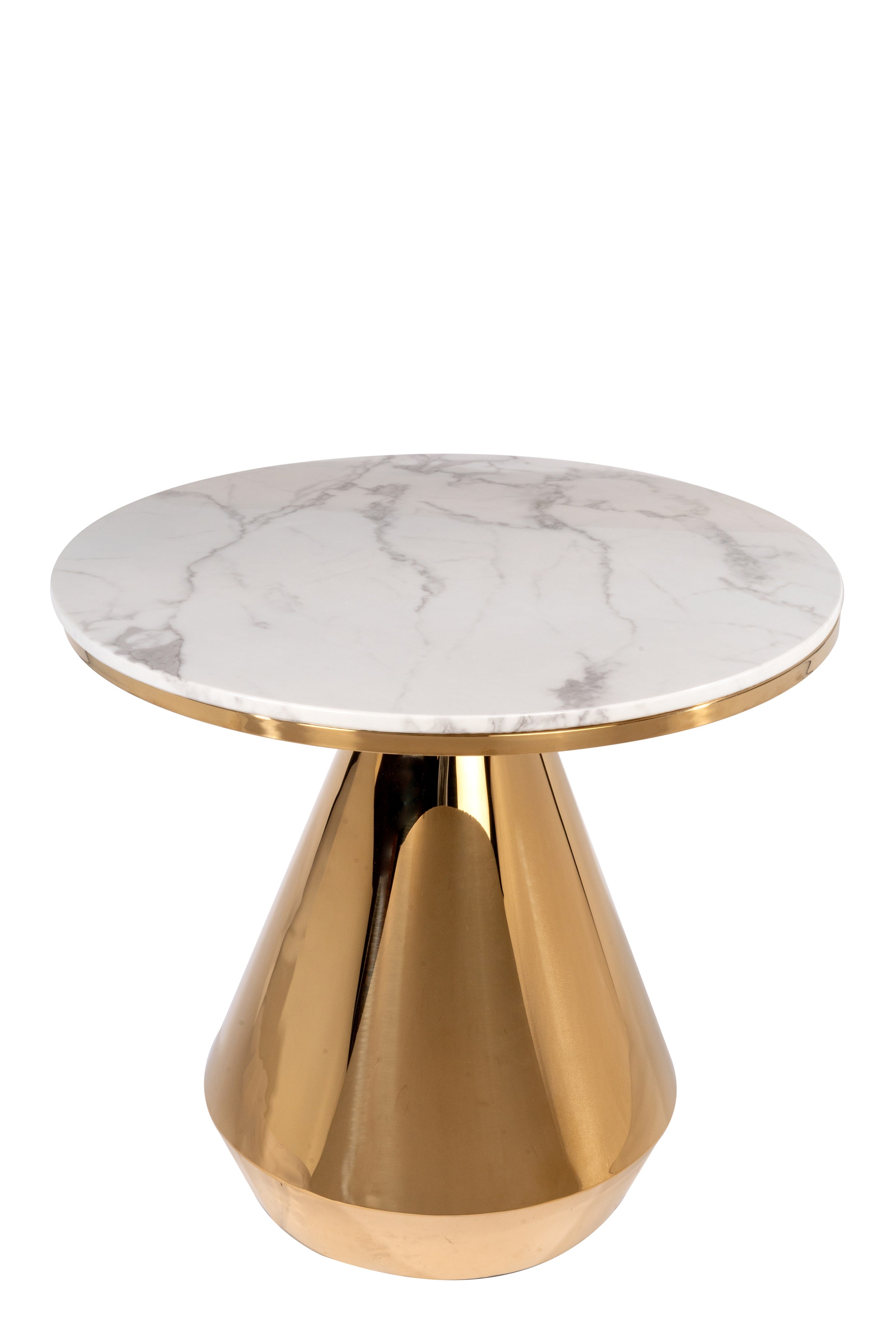 Gigi Marble Top Bistro Dining Table Set for 4 - Green Outdoor/Indoor Patio Furniture for Garden, Cafe & Small Space Dining