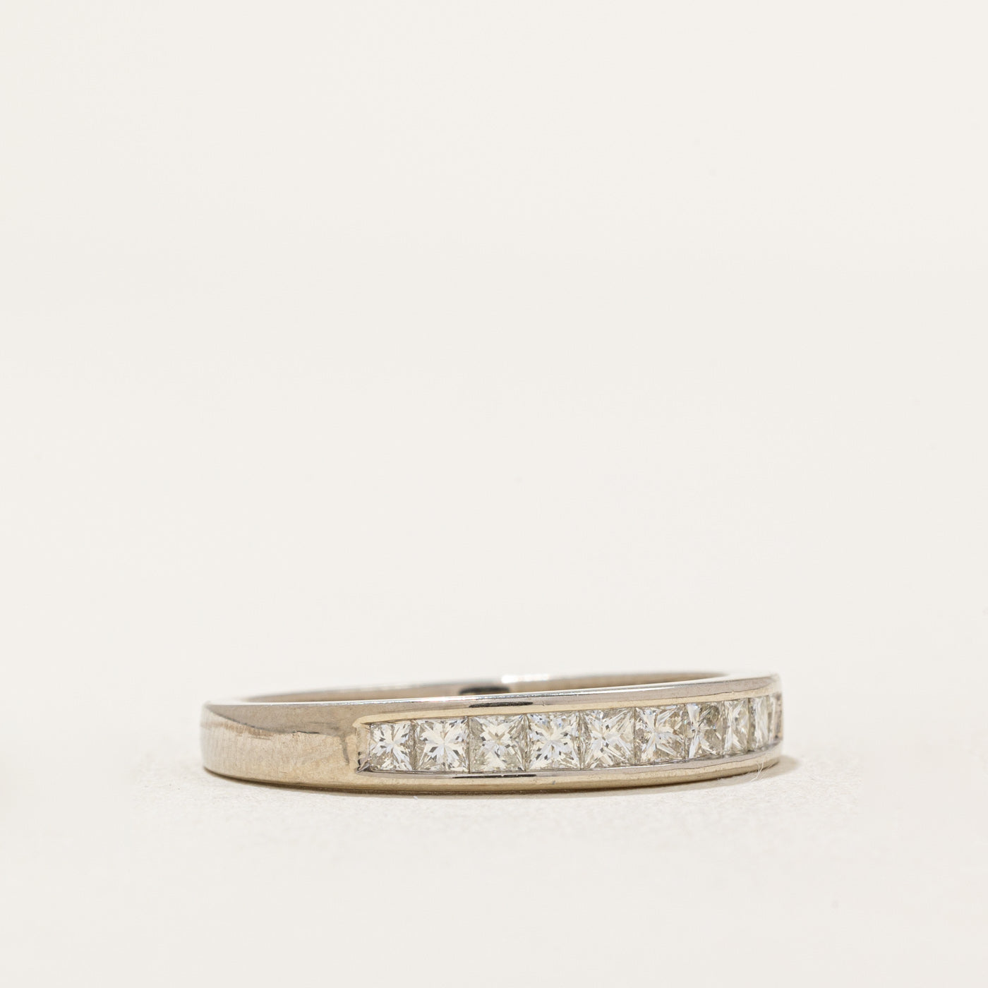 Princess Cut Semi Eternity Diamond Ring 0.47ctw Size 7 - Elegant Wedding Band, Anniversary Gift for Her, Perfect for Proposals & Special Occasions