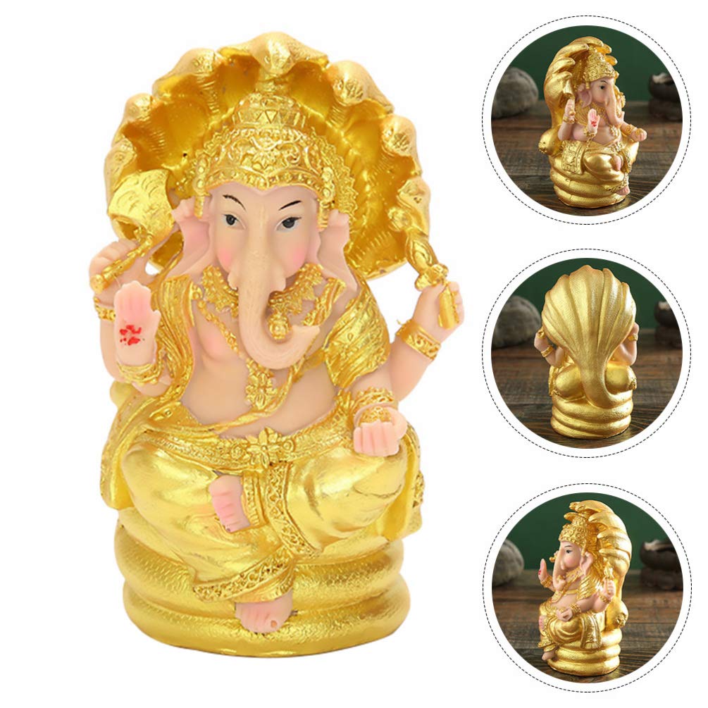 Elephant God Statue - Handcrafted Buddha Elephant Sculpture for Home, Office & Car Decor | Spiritual Table Ornament & Feng Shui Gift for Meditation Space