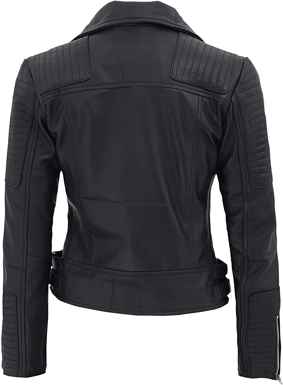 Fjackets Women's Asymmetrical Real Lambskin Leather Riding Jacket - Stylish Biker Jacket for Motorcycle Riding & Fashion Outfits