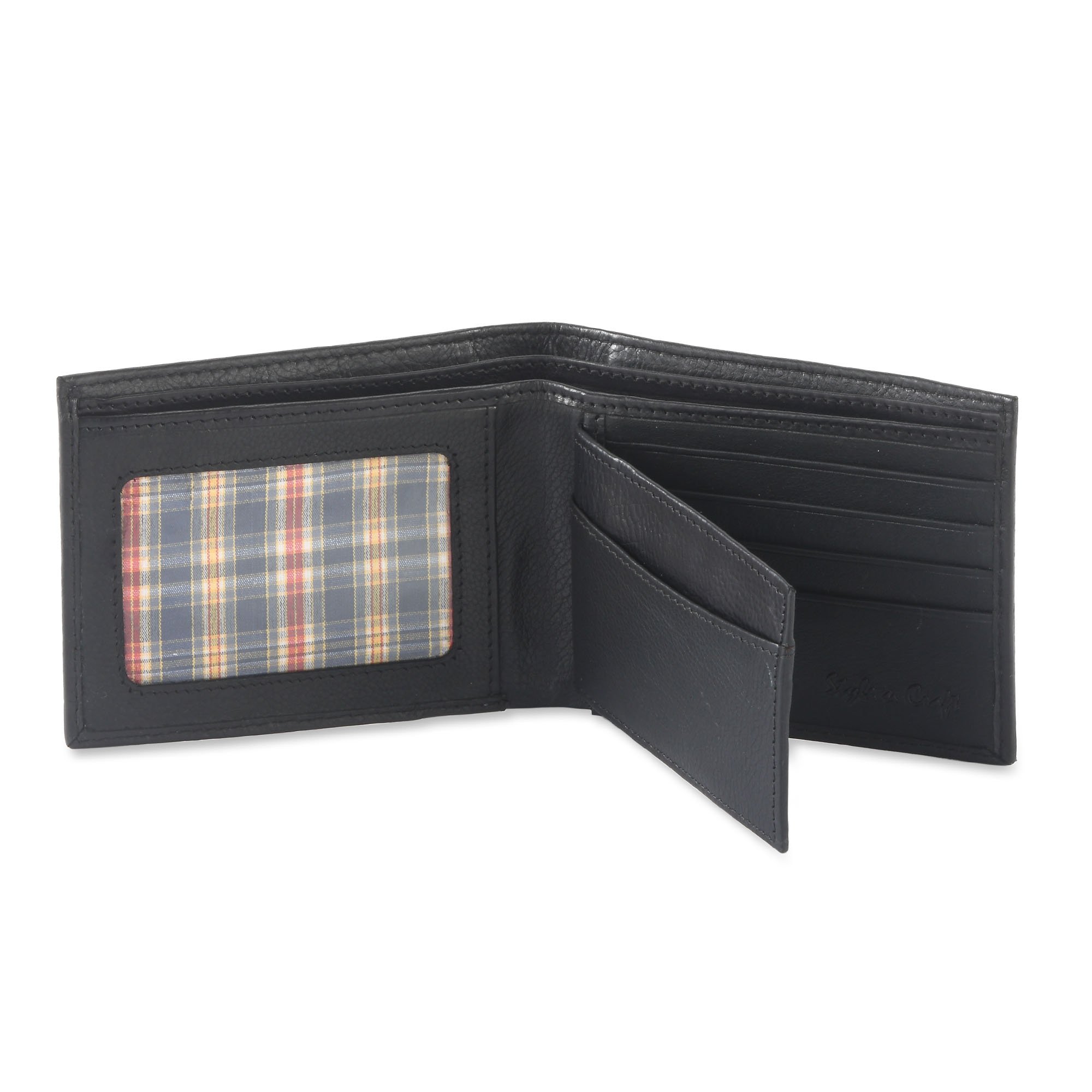 Style N Craft Women's Bifold Wallet - Slim Black Leather for Everyday Use