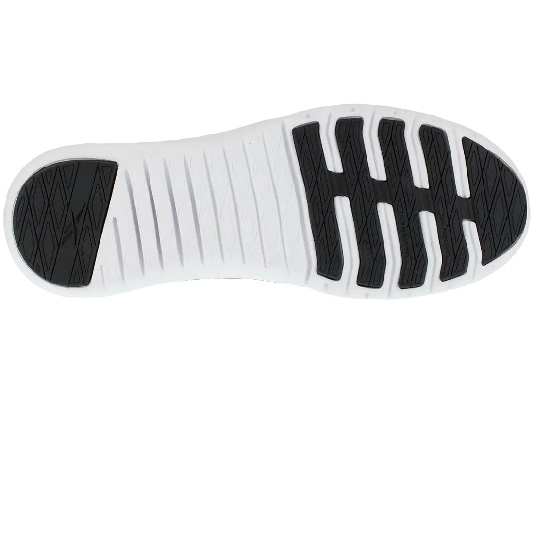 Sublite Legend Composite Toe Athletic Work Shoes for Men - Lightweight Safety Shoes with Slip Resistance, Black/White - Perfect for Construction, Warehouse & Industrial Work