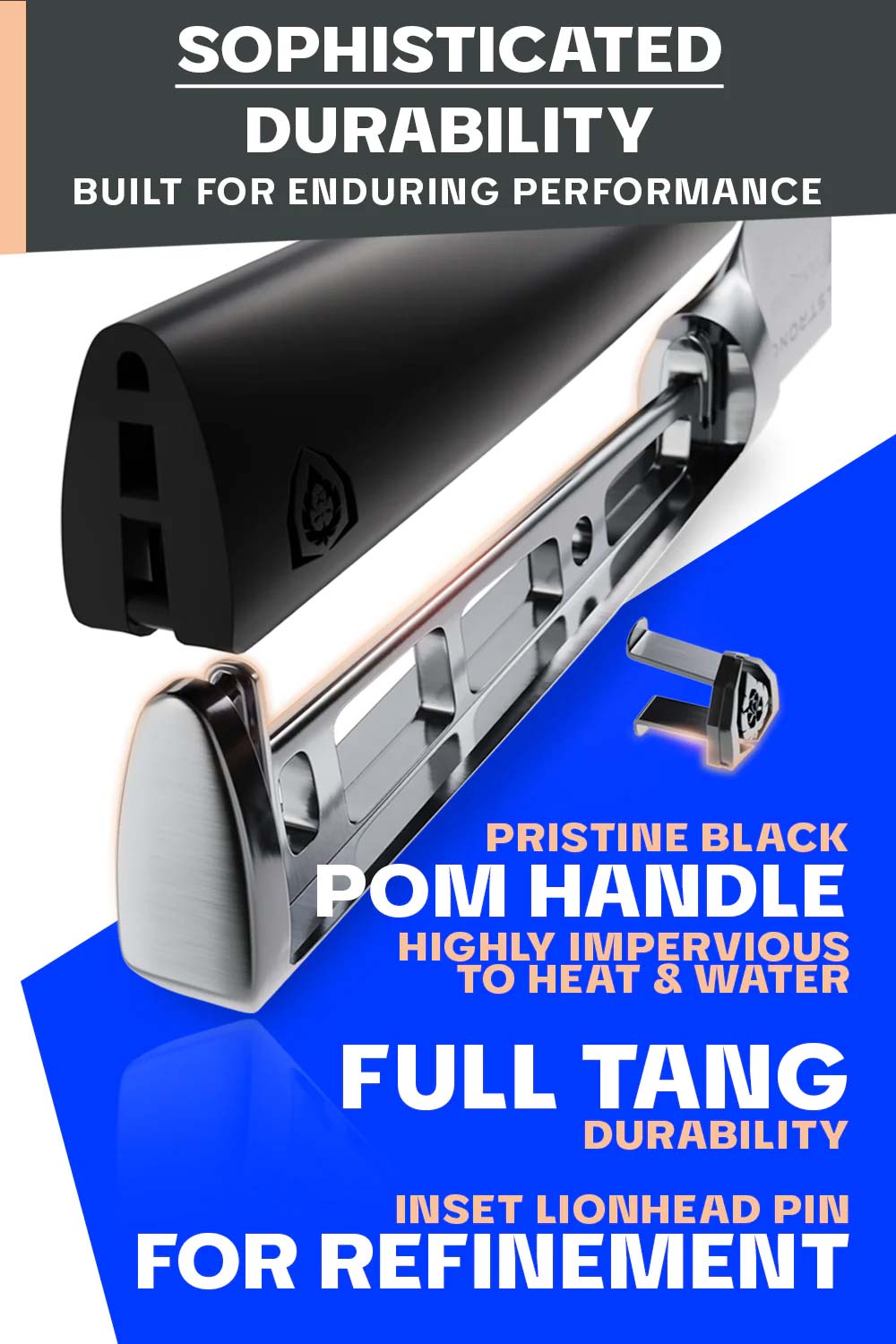 Premium 3-Piece Knife Block Set with Black Handle - Vanquish Series | NSF Certified | Dalstrong | Perfect for Home Chefs & Professional Kitchens