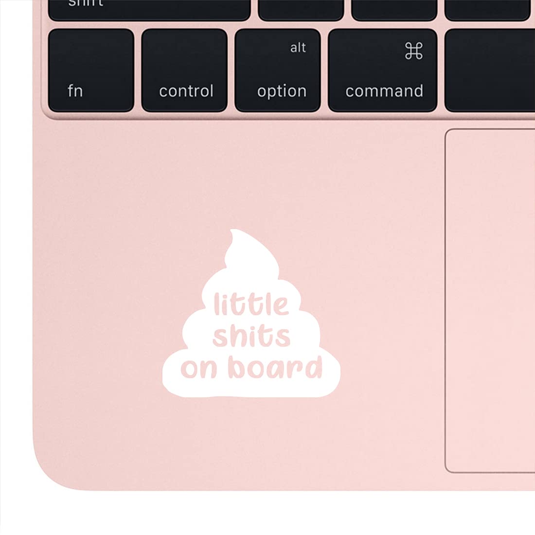 Little Shits On Board (White) - Set of 2 Premium Waterproof Vinyl Decal Stickers for Laptop, Phone, Helmet, Car Window, Bumper, Mug, Cup, Door & Wall - Perfect for Funny Gifts, Office Humor & Home Decor