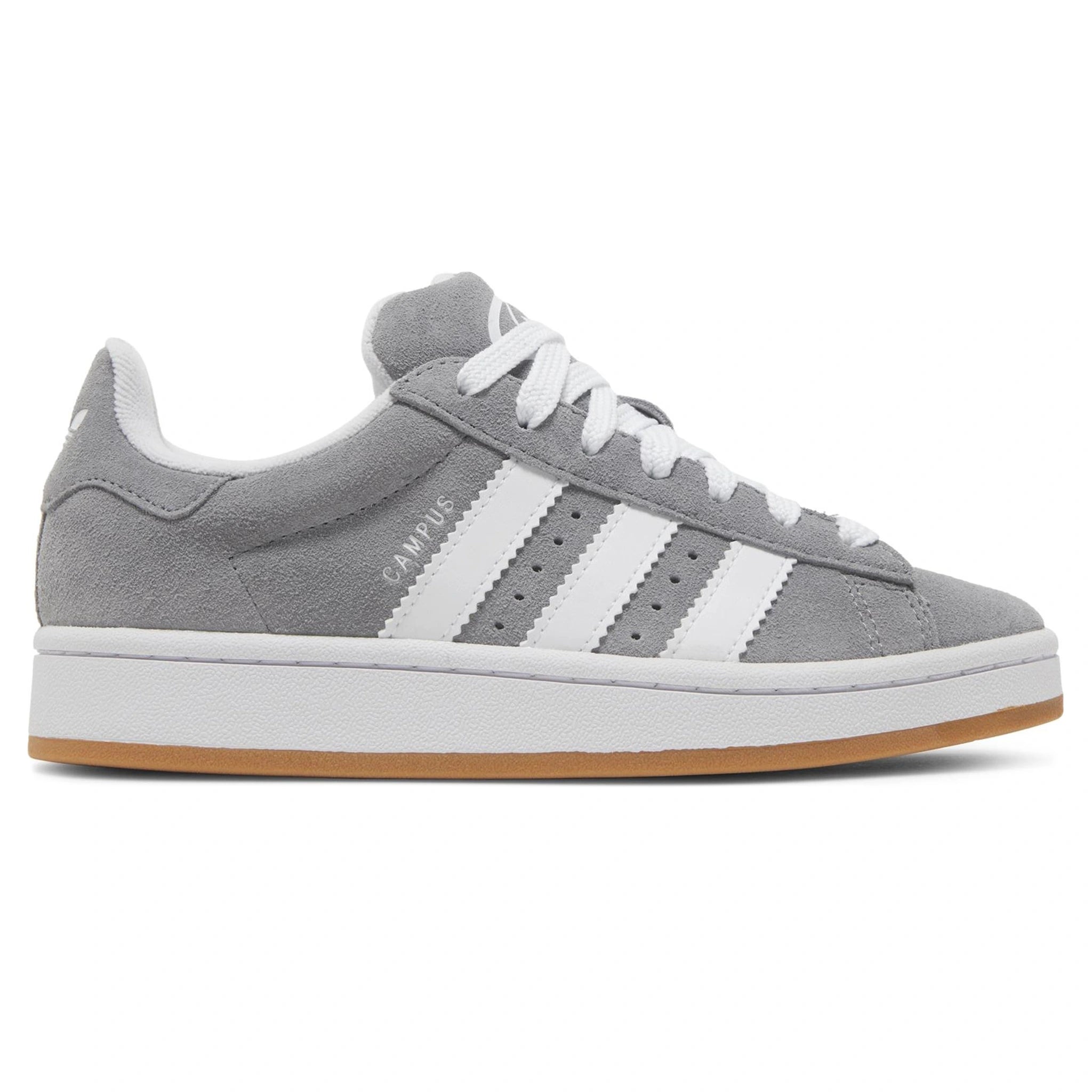 Adidas Campus 00s Kids Sneakers - Grey Gum Sole Casual Shoes for Boys & Girls | Perfect for School, Play & Everyday Wear