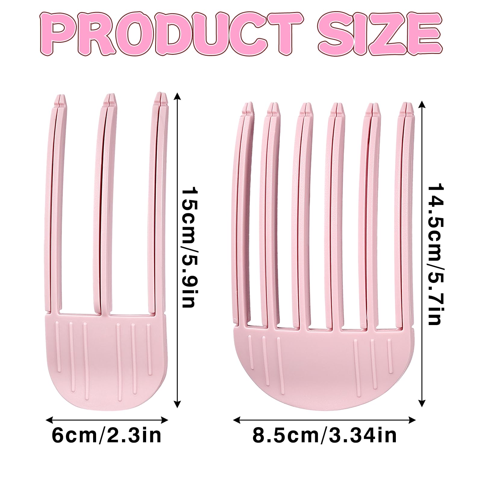2PCS No-Trace Hair Root Lifting Clips for Voluminous Bangs - Invisible Hair Volume Styling Tools for Natural Fluffy Look, Pink Volumizing Hair Comb for Quick Styling | Perfect for Daily Use, Parties & Photo Shoots