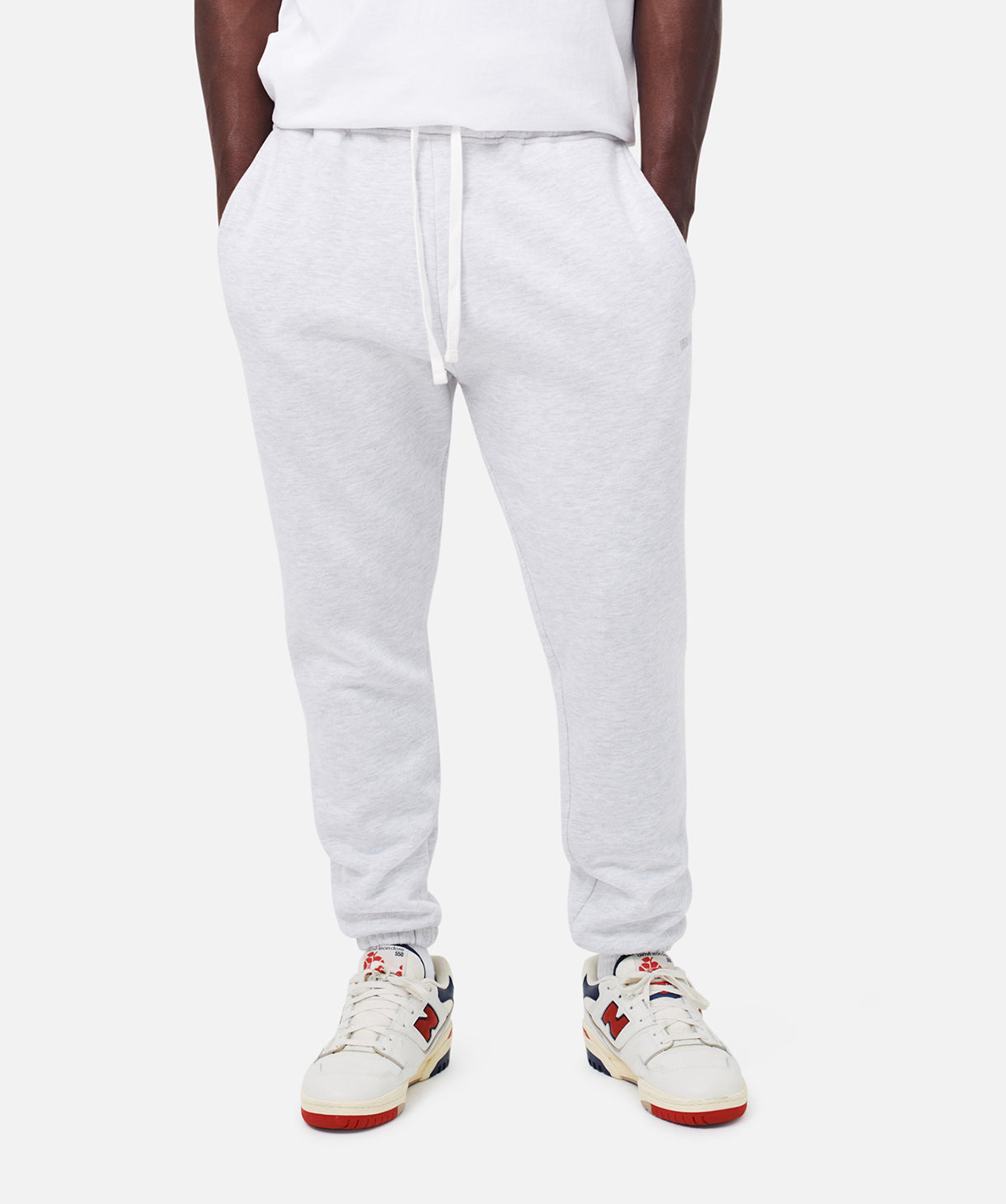 Del Sur Track Pants for Men & Women - Ice Grey Melange - Comfortable Athletic Joggers for Running, Yoga & Lounge Wear - Perfect for Gym, Travel & Casual Outfits