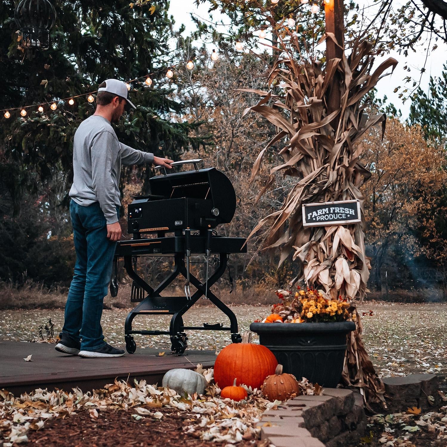 HALO Prime300 Countertop Portable Pellet Grill - Compact Smoker for BBQ, Camping & Tailgating | Perfect for Backyard, RV & Outdoor Cooking | Model HS 1005 ANA