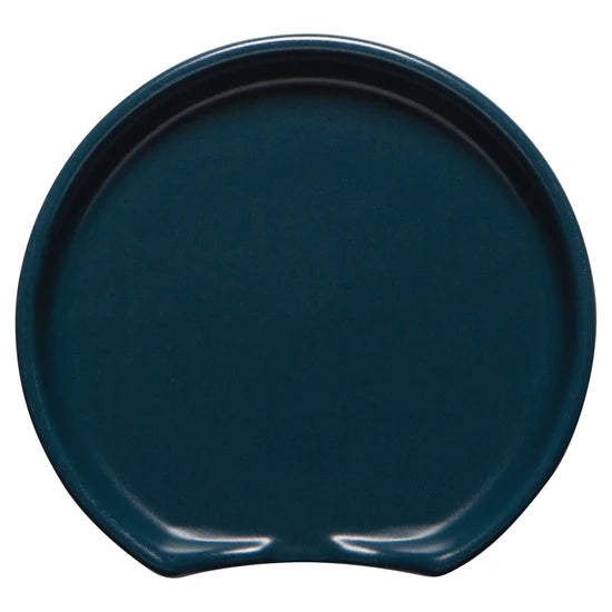 Now Designs Matte Stoneware Spoon Rest - Ink Blue | Durable Ceramic Utensil Holder for Cooking, Serving & Kitchen Decor | Perfect for Stovetop, Countertop & Dining Table Use