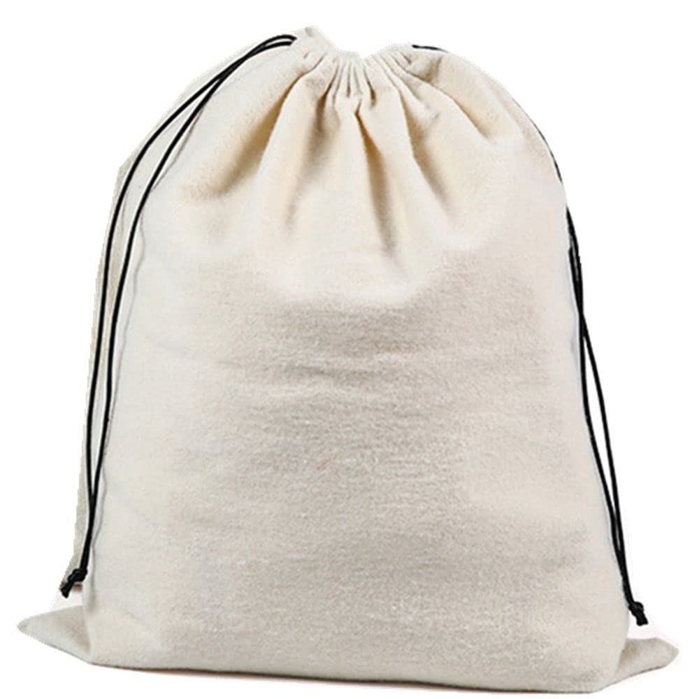 Suede Drawstring Storage Bag - Large 40x50cm Travel Tote & Dust Cover for Handbags, Purses, Shoes (Beige) | Perfect for Organizing, Traveling & Home Storage