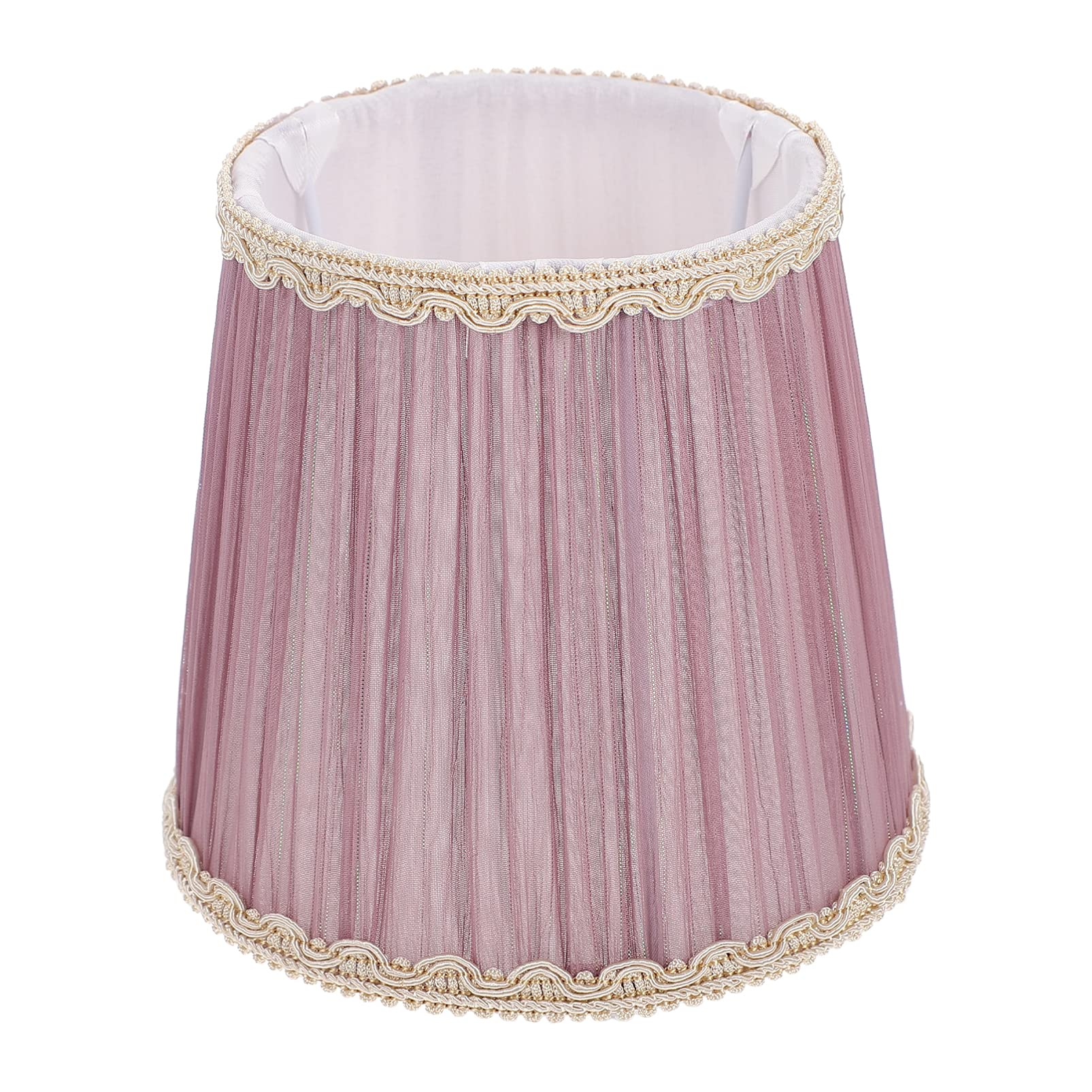 Uonlytech Pleated Lamp Shades - Clip-On Chandelier & Wall Lamp Covers, Barrel Drum Shades for Bulbs & Candles | Elegant Home Lighting Decor for Living Room, Bedroom & Dining Area