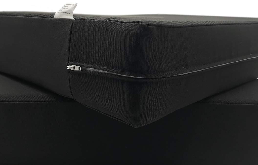 **Waterproof Outdoor Chair Cushion Covers - 24x24x4 Inches (Set of 3) - Black Weather-Resistant Patio Seat Pillows for Garden, Deck & Poolside Use**