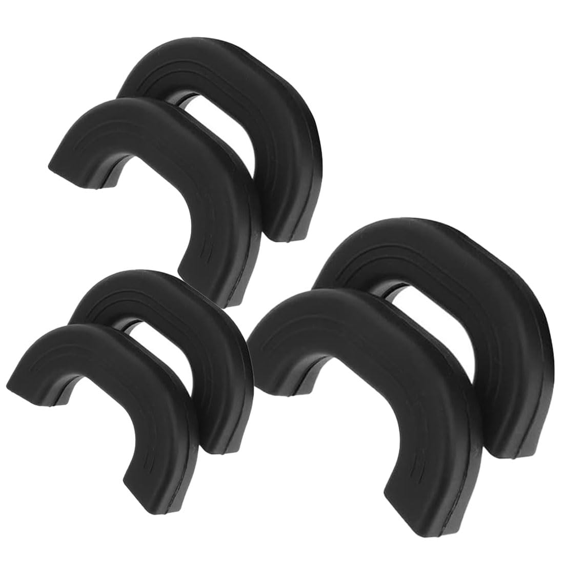 LEEQBCR 6-Piece Silicone Pot Handle Holders Set - Heat Resistant & Non-Slip Cookware Grips for Pans & Pots - Safe & Comfortable Kitchen Accessories for Cooking, Baking & Serving (Black)