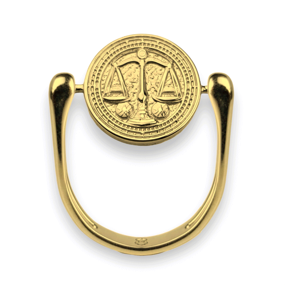 Luxury Gold Zodiac Fidget Ring for Anxiety Relief - 12 Astrology Sign Spinner Ring for Stress Relief & Focus - Perfect for ADHD, Meditation & Office Work