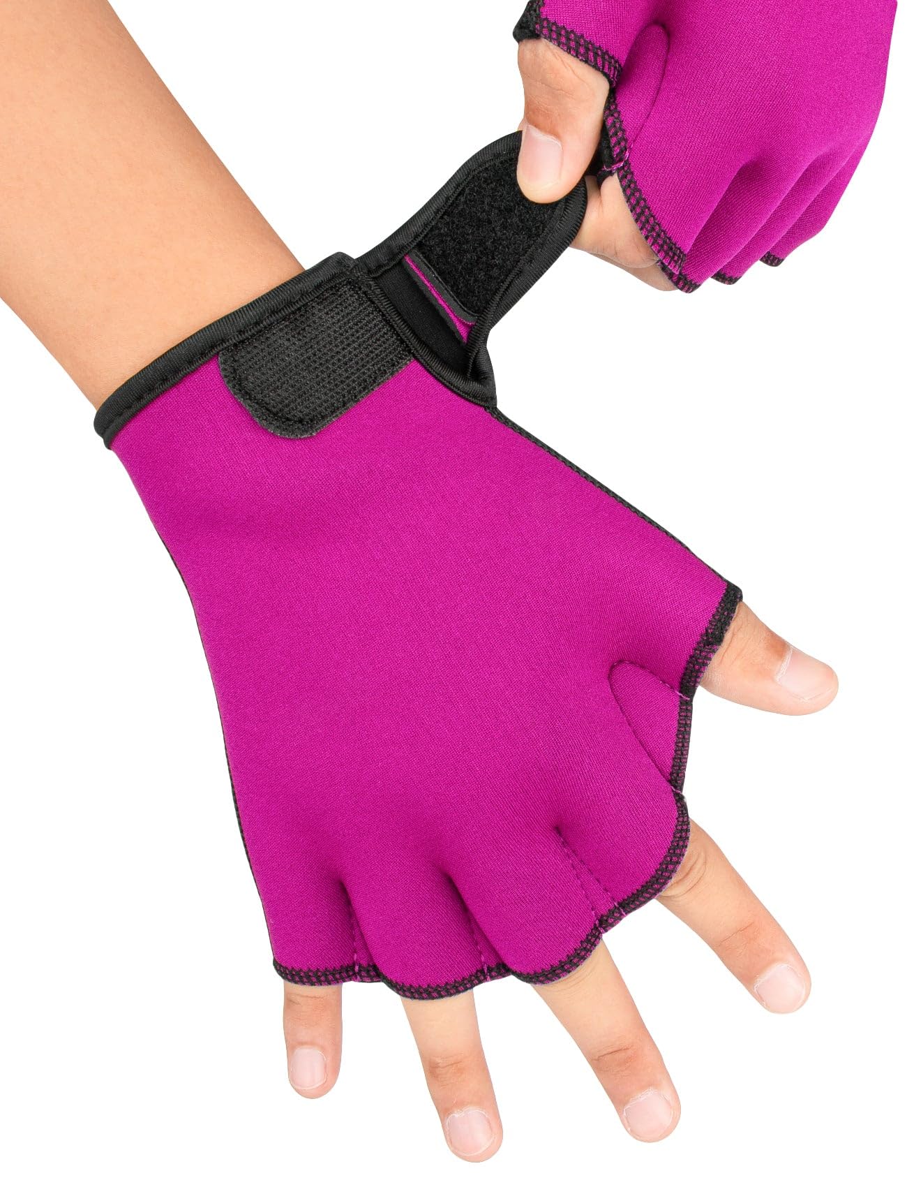 FitsT4 Sports Aqua Gloves - Webbed Paddle Swim Gloves for Water Aerobics, Swimming & Fitness Training - Ideal for Pool Workouts, Snorkeling & Aquatic Exercises