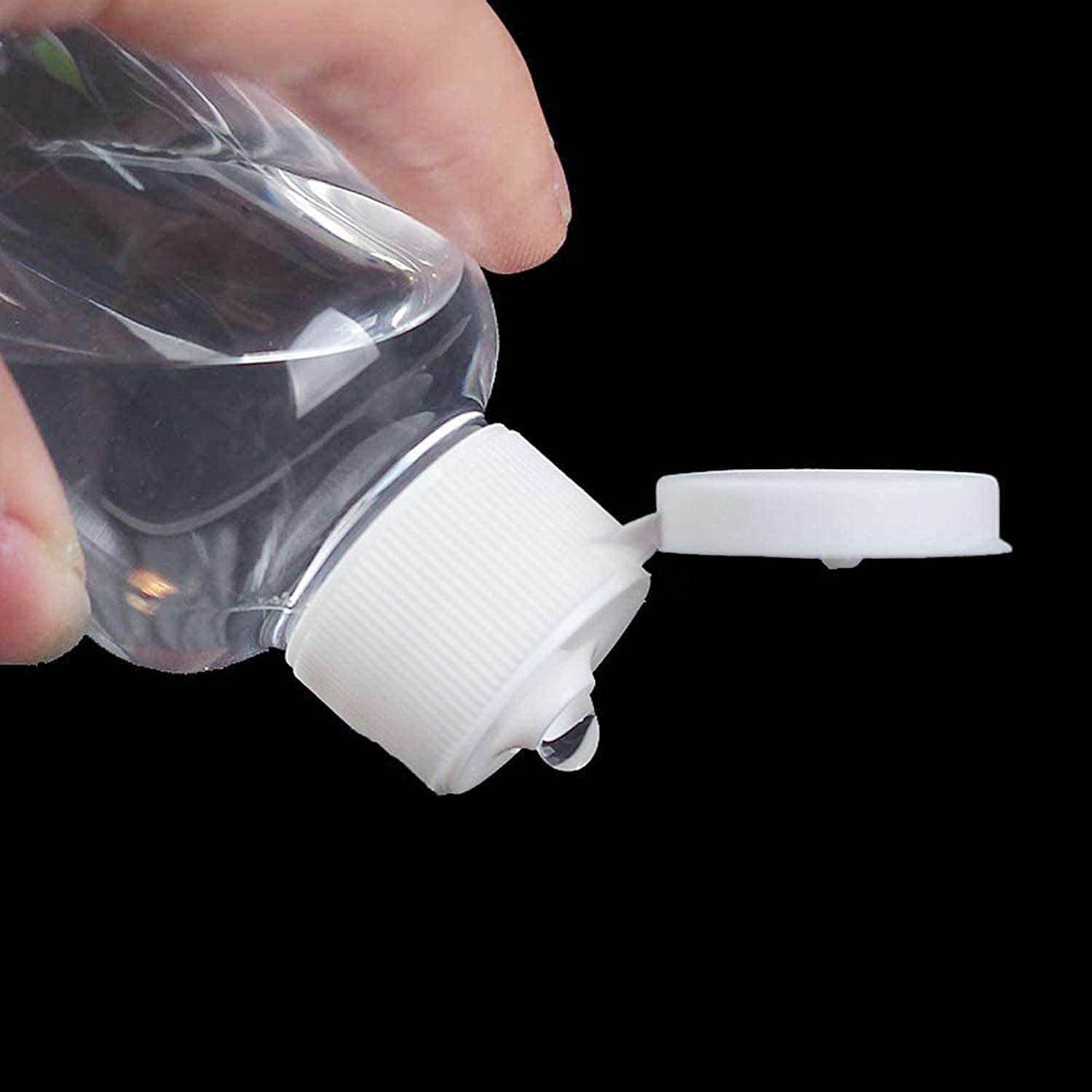 10-Pack 30ml Refillable Travel-Sized Clear Plastic Squeeze Bottles with Black Flip Cap - Leakproof Cosmetic Containers for Toiletries, Shampoo, Lotion & Essential Oils - Perfect for Travel, Gym & Home Organization
