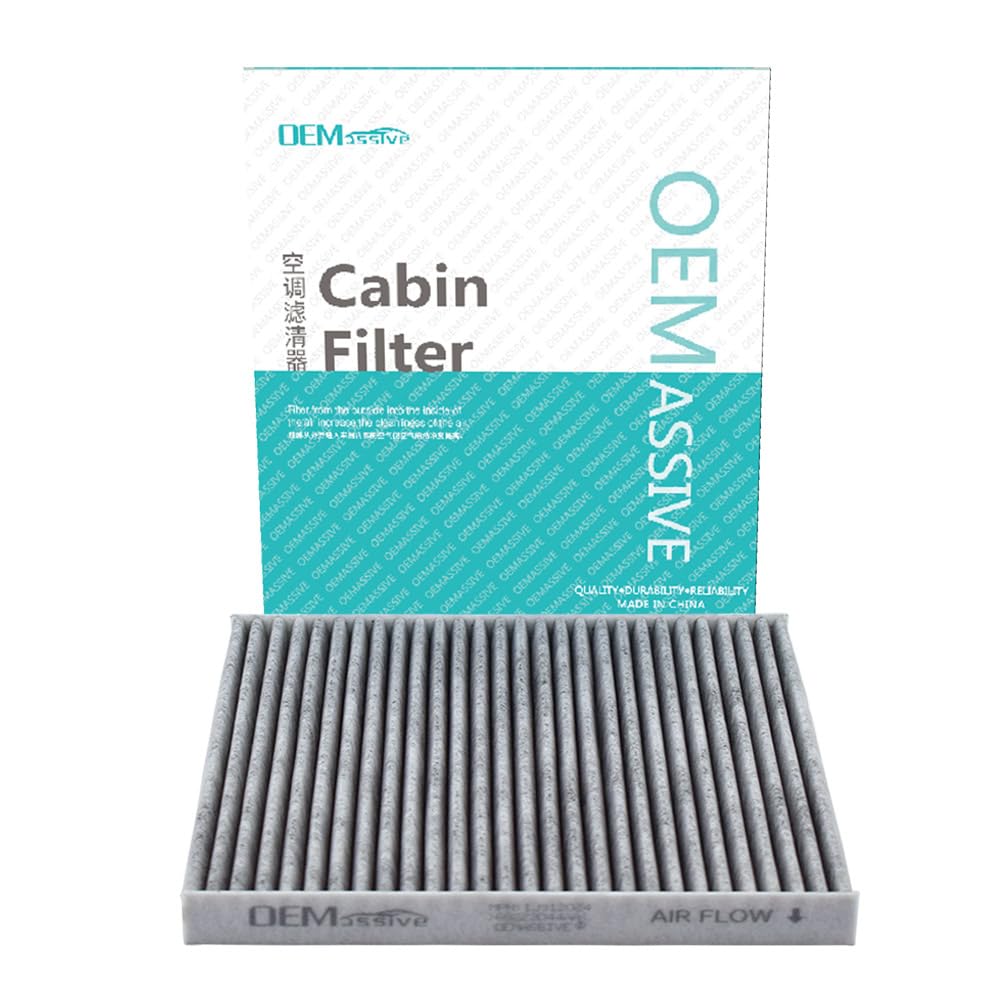 High Performance Car Pollen & Cabin Air Filter with Activated Carbon - Fits Chrysler 200 & Jeep Cherokee KL 2.4L (2013-2019) - Part #68223044AA/K68223044AA - Improves Air Quality & Reduces Allergens for Daily Commutes & Road Trips