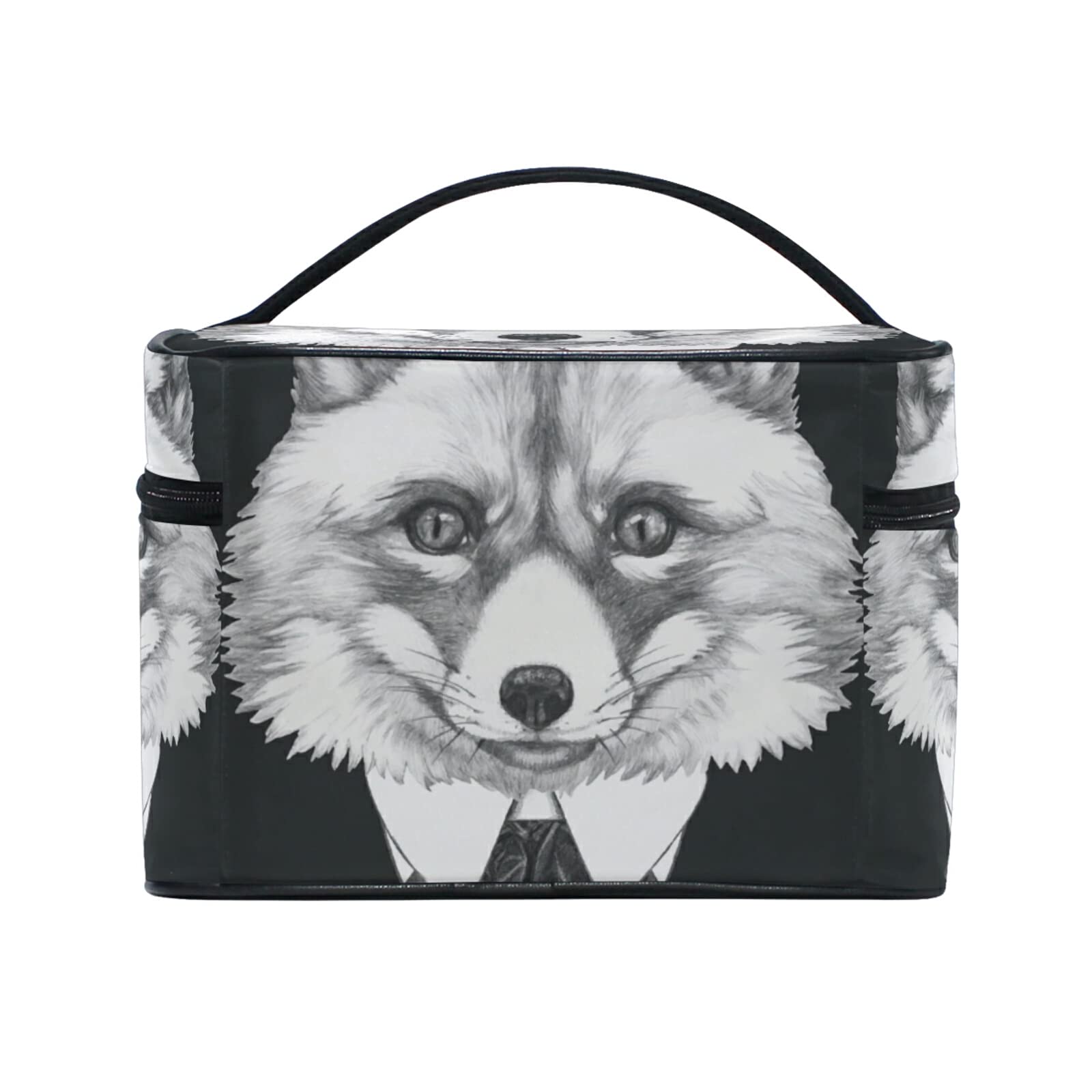 Gentleman Pug Cosmetic Bag for Women - Cute Dog Makeup Pouch with Zipper - Travel Toiletry Organizer for Girls, Perfect for Gym, School & Vacation Essentials