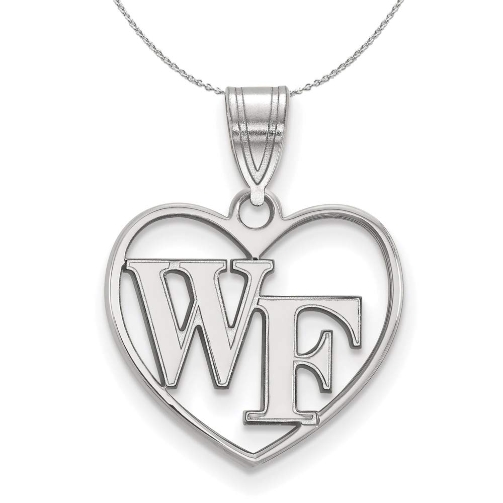 Sterling Silver WF Pendant Necklace for Wake Forest Alumni