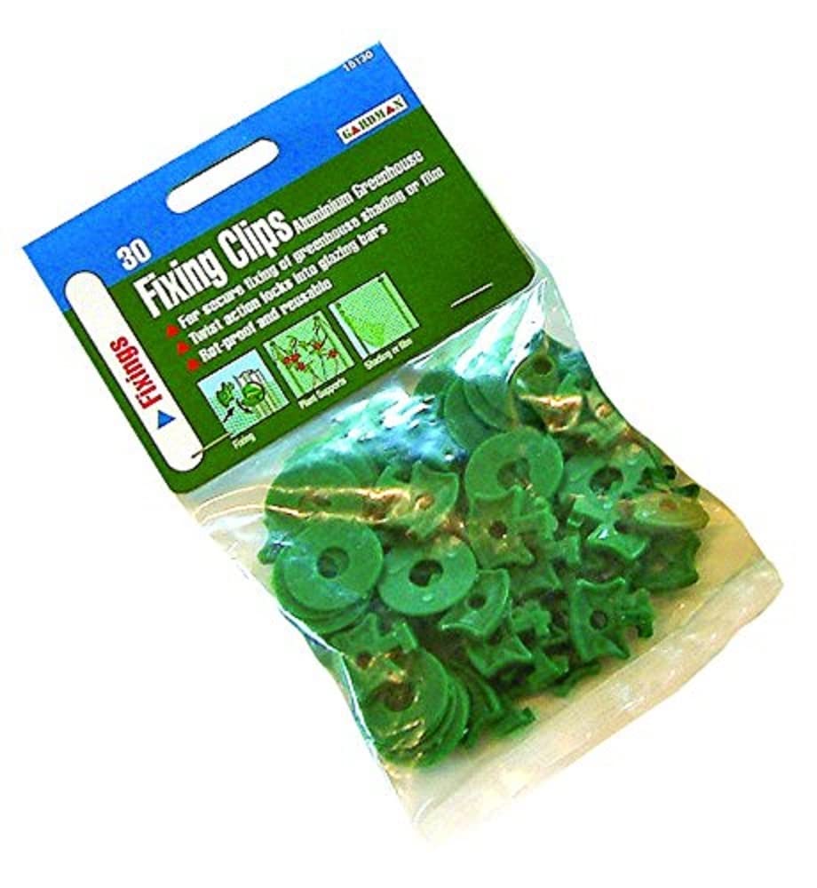 Gardman Greenhouse Fixing Clips - Pack of 30 - Heavy Duty Plant Support Clips for Greenhouses, Gardens & Indoor Plants - Secure Stems & Vines