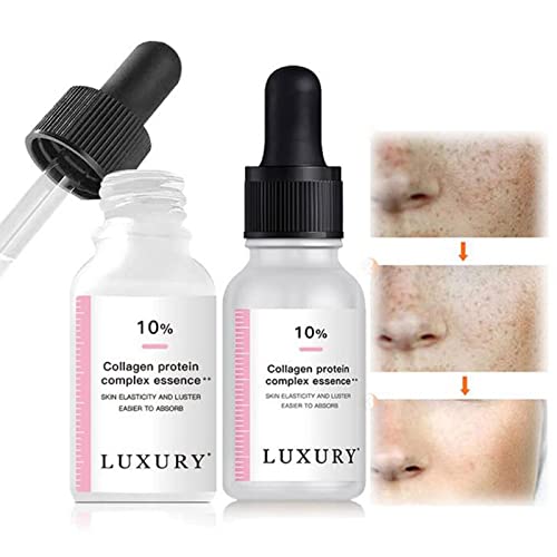 2022 New Sheep Placenta Collagen Serum - Blemish Skin Corrector & Luxury Collagen Protein Complex Essence | Moisturizing Repair Face Serum (2PCS) for Anti-Aging & Skin Brightening | Perfect for Daily Skincare Routine & Night Treatment