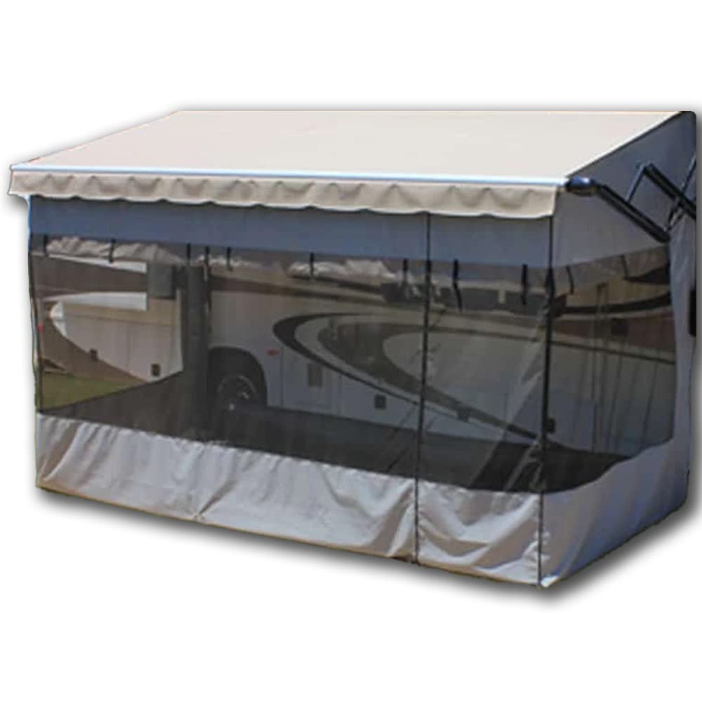 ShadePro 15ft RV Awning Screen Room - Portable Camper Patio Enclosure for Outdoor Living - Perfect for RV, Camping, and Backyard Relaxation