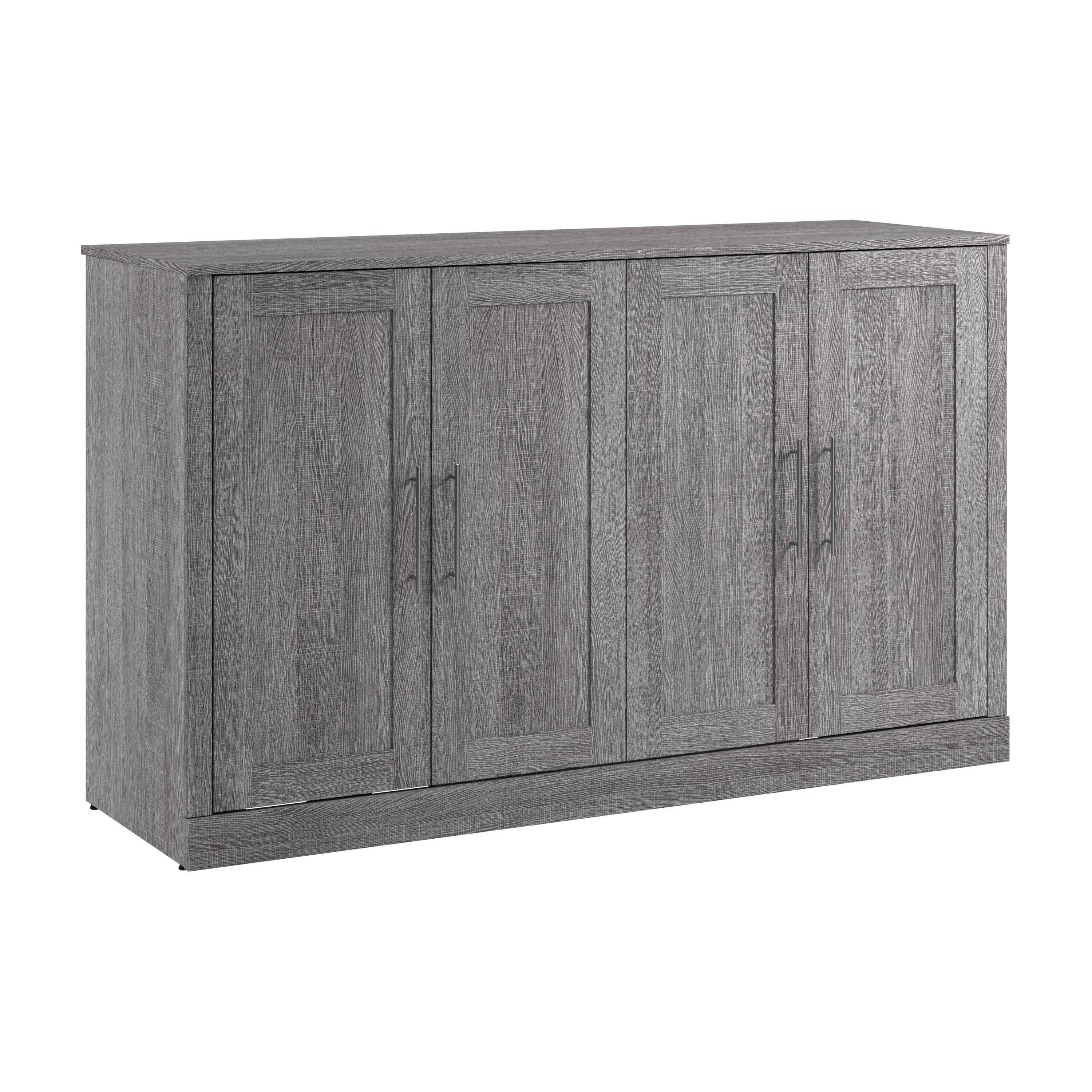 Pur 75W Queen Cabinet Bed with Mattress - 3 Color Options | Space-Saving Murphy Bed for Small Apartments & Guest Rooms