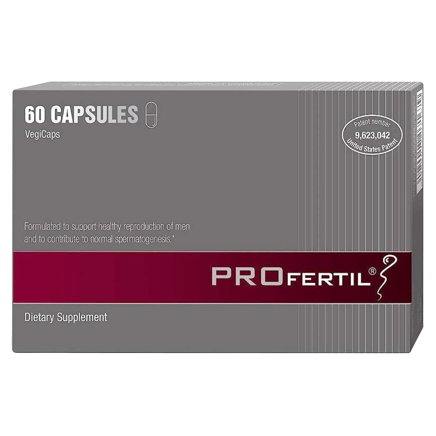 PROfertil® Male Fertility Supplement Capsules - 60 Count, Clinically Proven to Support Sperm Health & Motility - Boost Male Reproductive Wellness - Perfect for Couples Trying to Conceive or Improving Overall Fertility