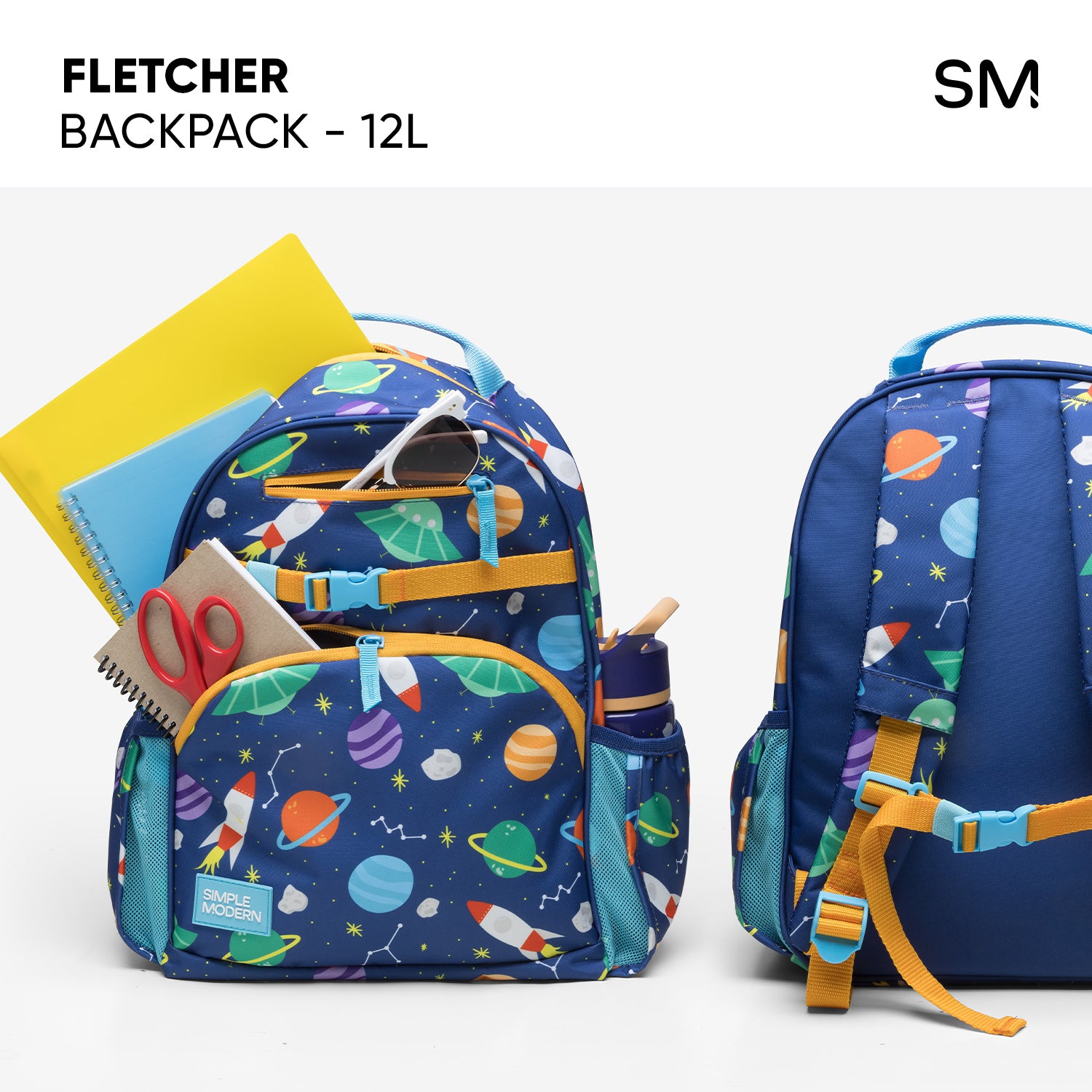 Fletcher Kids' Backpack Medium - Durable School Backpack for Boys & Girls - Lightweight Bookbag for Elementary Students - Perfect for School, Travel & Daily Use