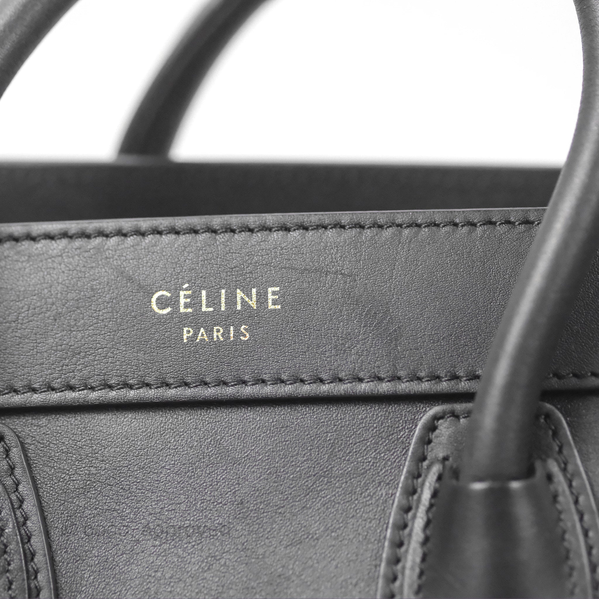 Celine Nano Luggage Bag in Black with Gold Hardware - Luxury Crossbody Purse for Women, Perfect for Work, Travel & Everyday Use