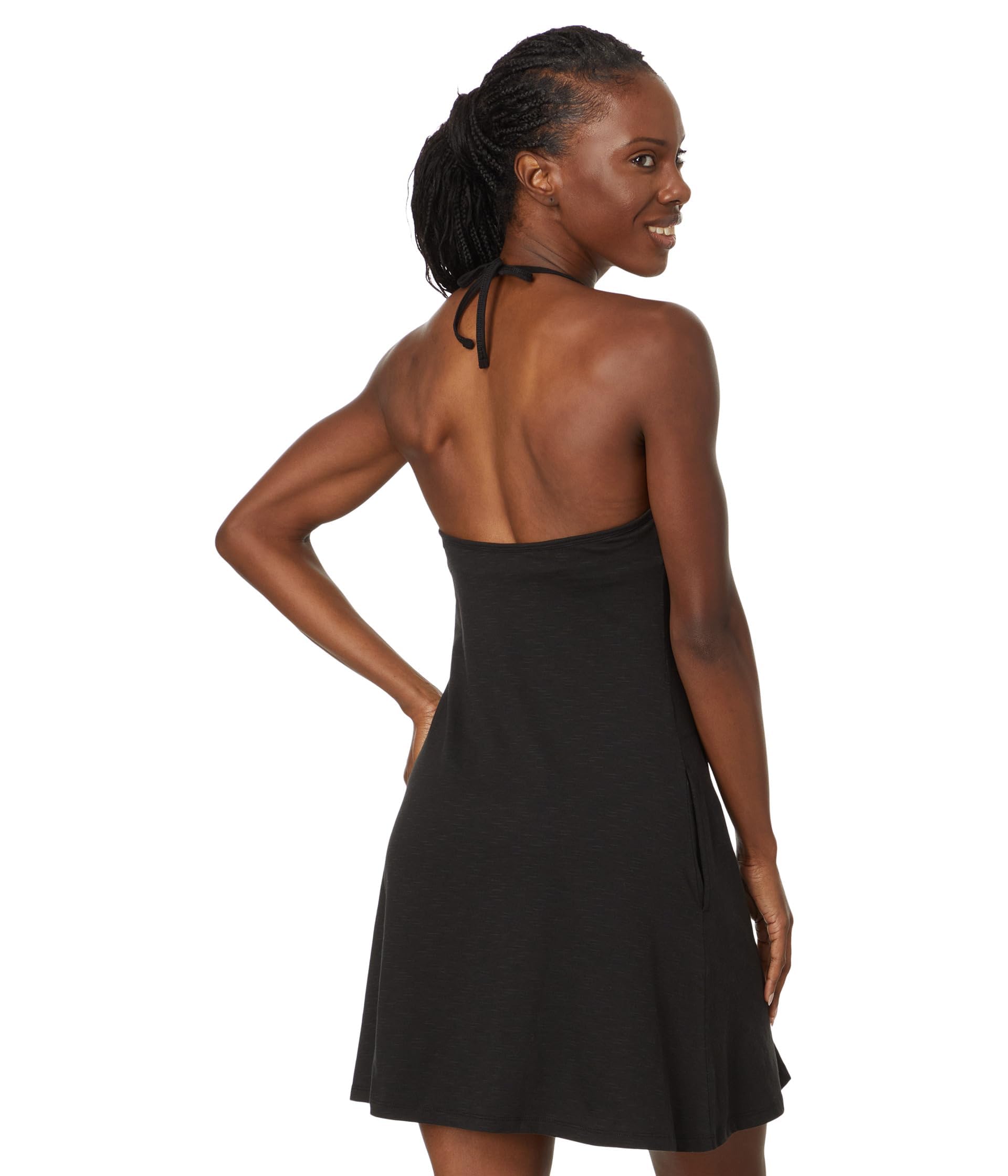Toad&Co Plumeria Halter Sleeveless Dress for Women - Breathable Polyester Cotton Tencel Elastane Blend - Perfect for Summer Vacations, Beach Getaways & Casual Outings