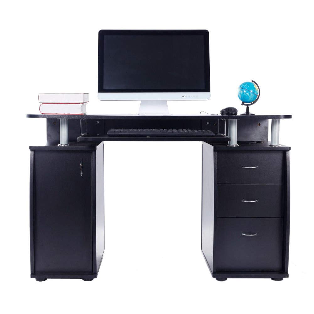 Premium Black Computer Desk with Drawer - 45.27