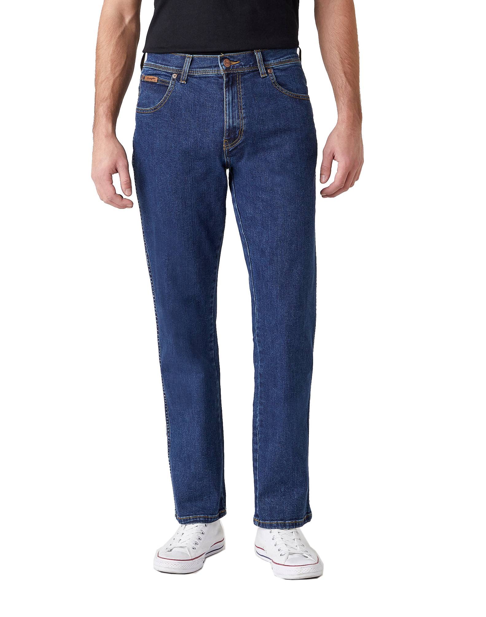 Wrangler Men's Texas Stretch Stonewash Straight Fit Jeans - Comfortable Denim Pants for Casual Wear, Work & Outdoor Activities