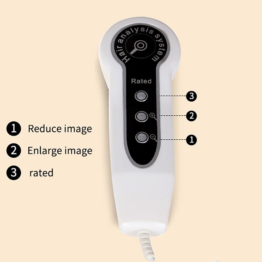 200X Magnification Scalp Hair Detector with LCD Display - Professional Hair Follicle Moisture & Pigment Analyzer for Home & Salon Use - Perfect for Hair Care Diagnosis & Scalp Health Monitoring