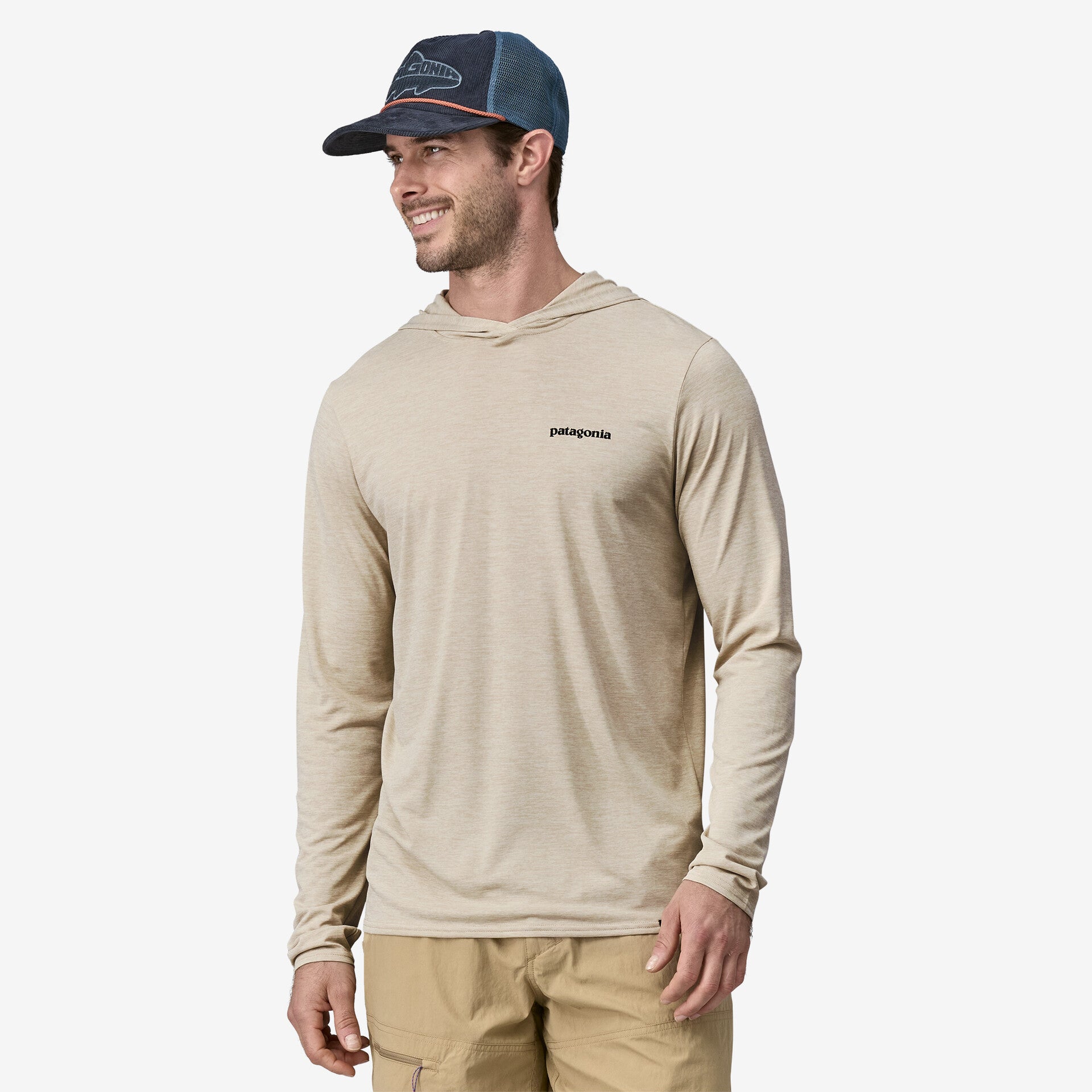 Capilene® Cool Daily Graphic Hoody for Men - Lightweight & Breathable Hooded Sweatshirt - Perfect for Hiking, Running & Outdoor Activities