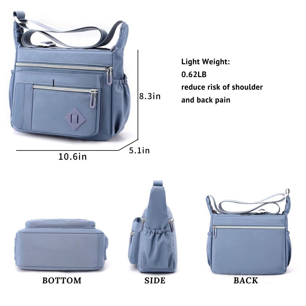 Wxnow Women's Multi Pocket Crossbody Shoulder Bag - Stylish Travel Purse & Work Bag for Everyday Use, Commuting, and Weekend Adventures