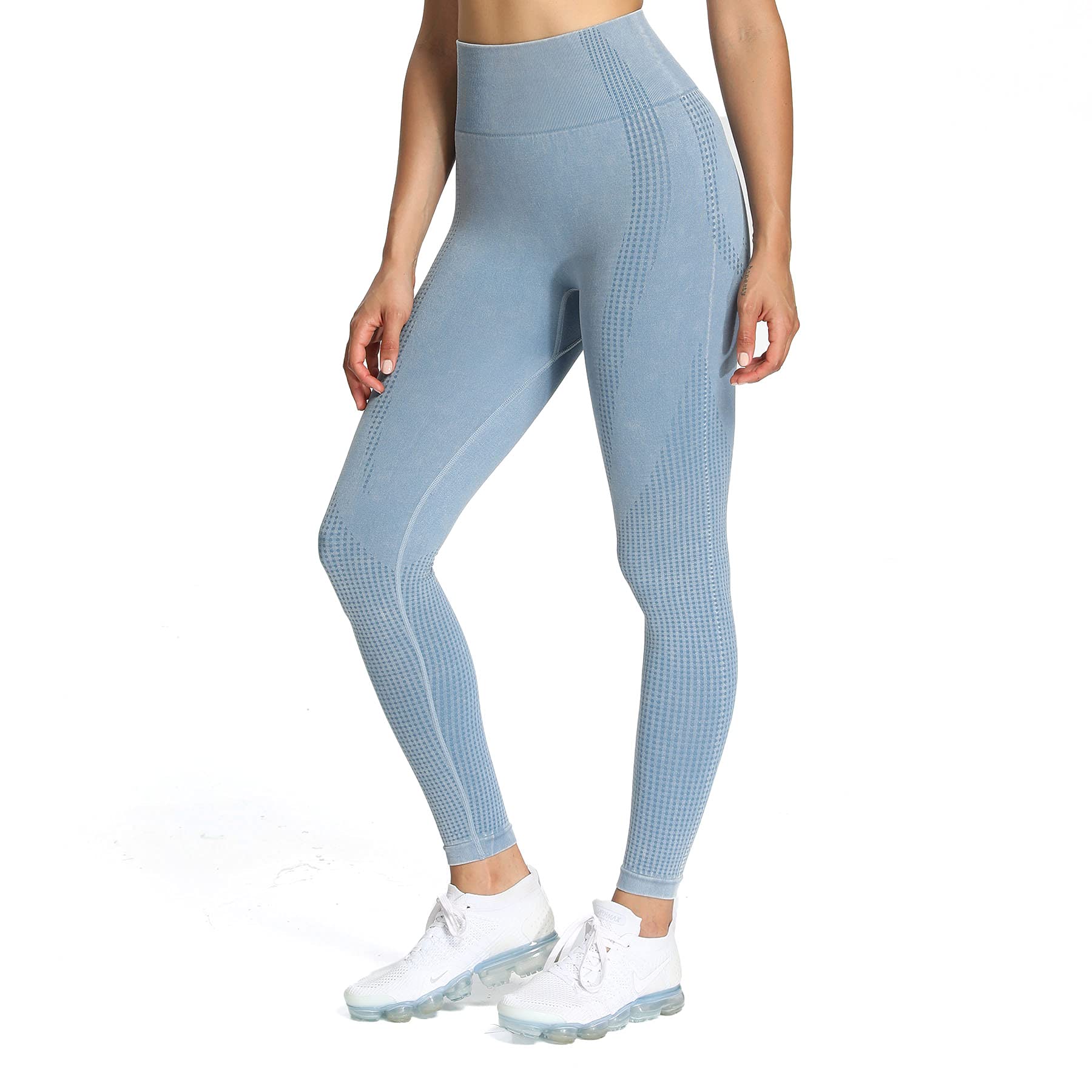 Aoxjox Women's High Waist Seamless Yoga Pants - Tummy Control Workout Leggings for Gym, Running & Lounge Wear - Comfortable Stretchy Fitness Activewear