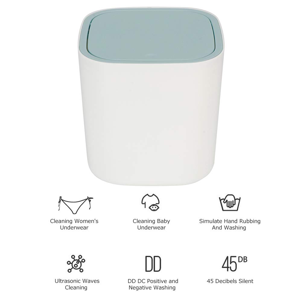 3.8L Portable Electric Washing Machine - USB Rechargeable Mini Washer for Underwear, Socks & Small Clothes | Compact Laundry Solution for Apartments, Dorms, Camping & Travel
