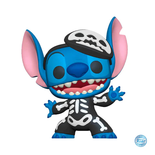 Disney Lilo & Stitch Pop! Vinyl Figure - Skeleton Stitch Limited Edition Collectible Toy for Fans & Gift Ideas | Home Decor, Office Display, Anime Collection